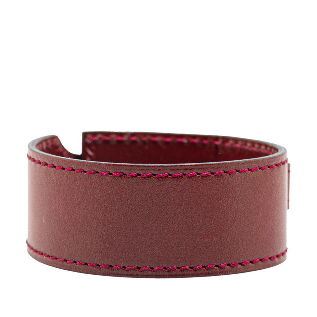 Bracelet Box Calf Leather Wine Red
