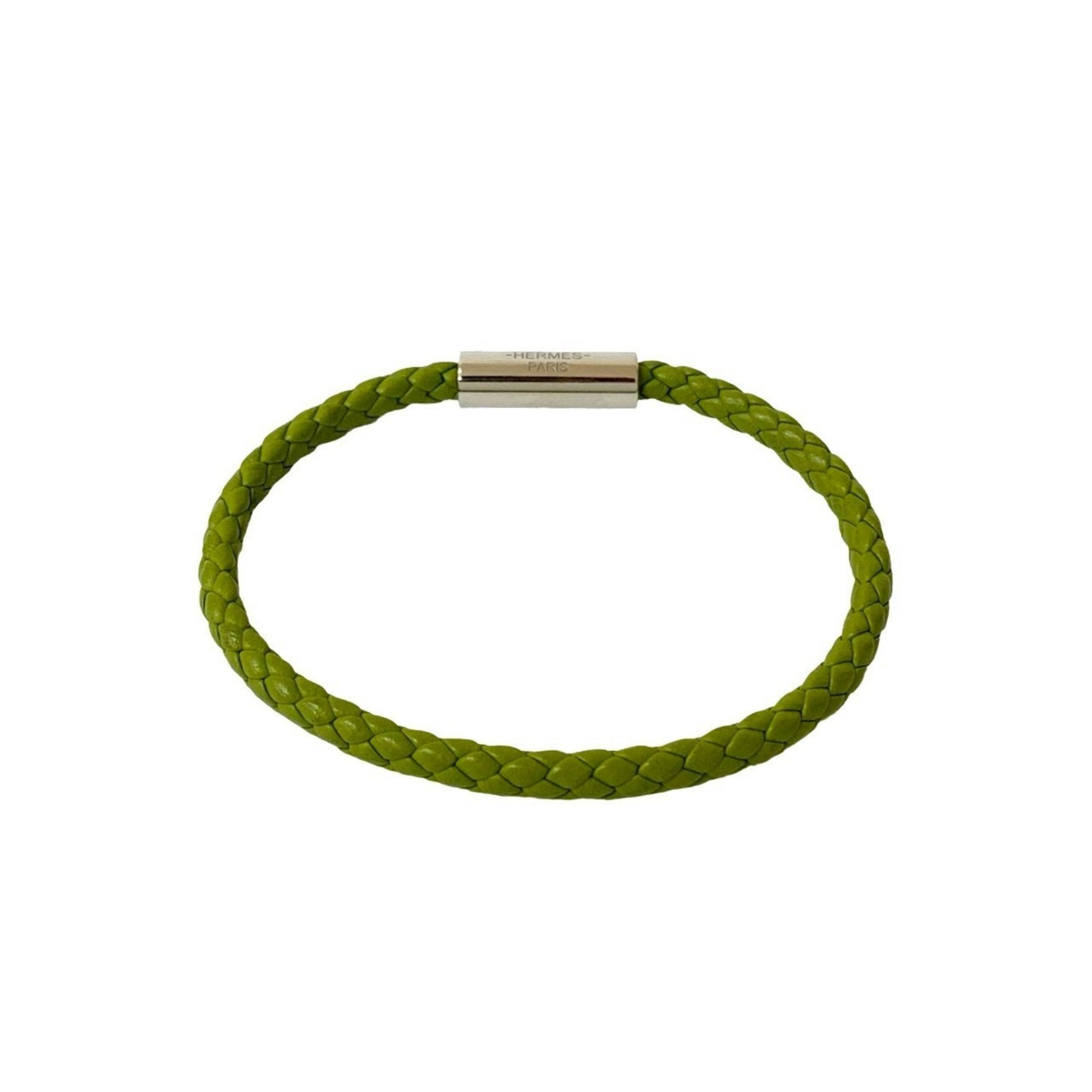 Charm Bracelet Leather Green