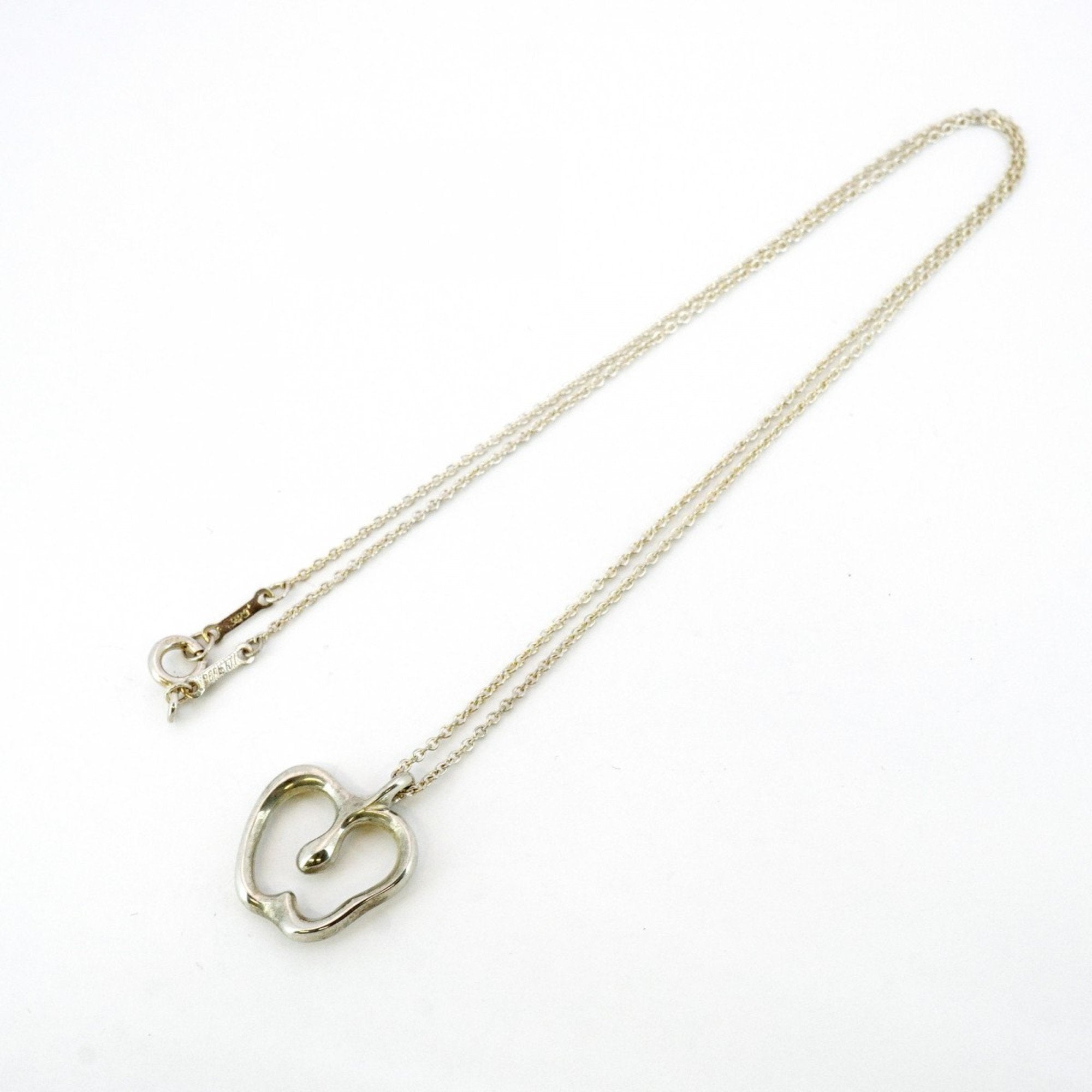 Apple Pendant Necklace Sterling Silver