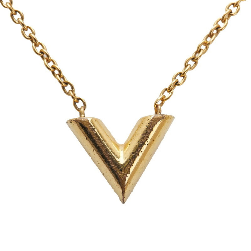 Essential V Chain Pendant Necklace Gold Plated