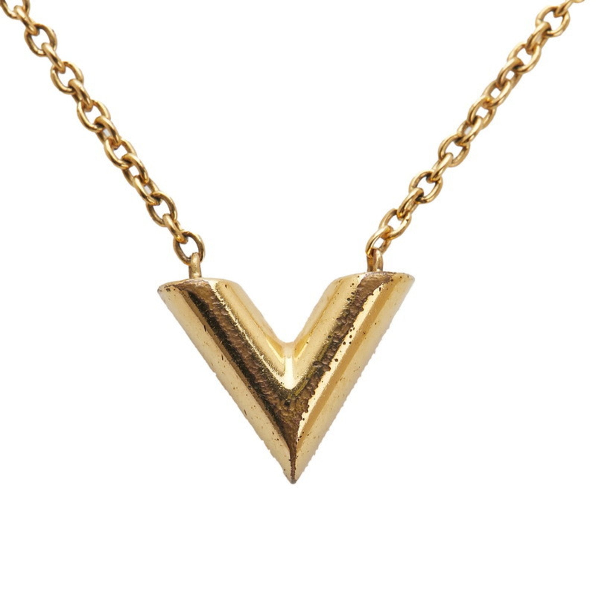 Essential V Chain Pendant Necklace Gold Plated