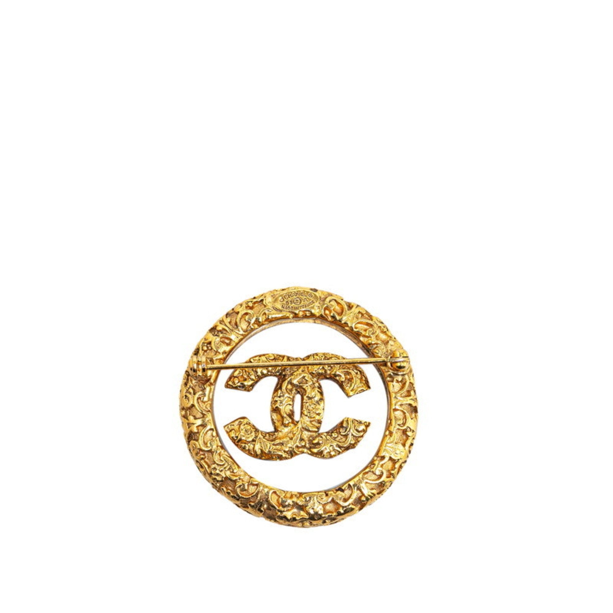 CC Logo Brooch Metal
