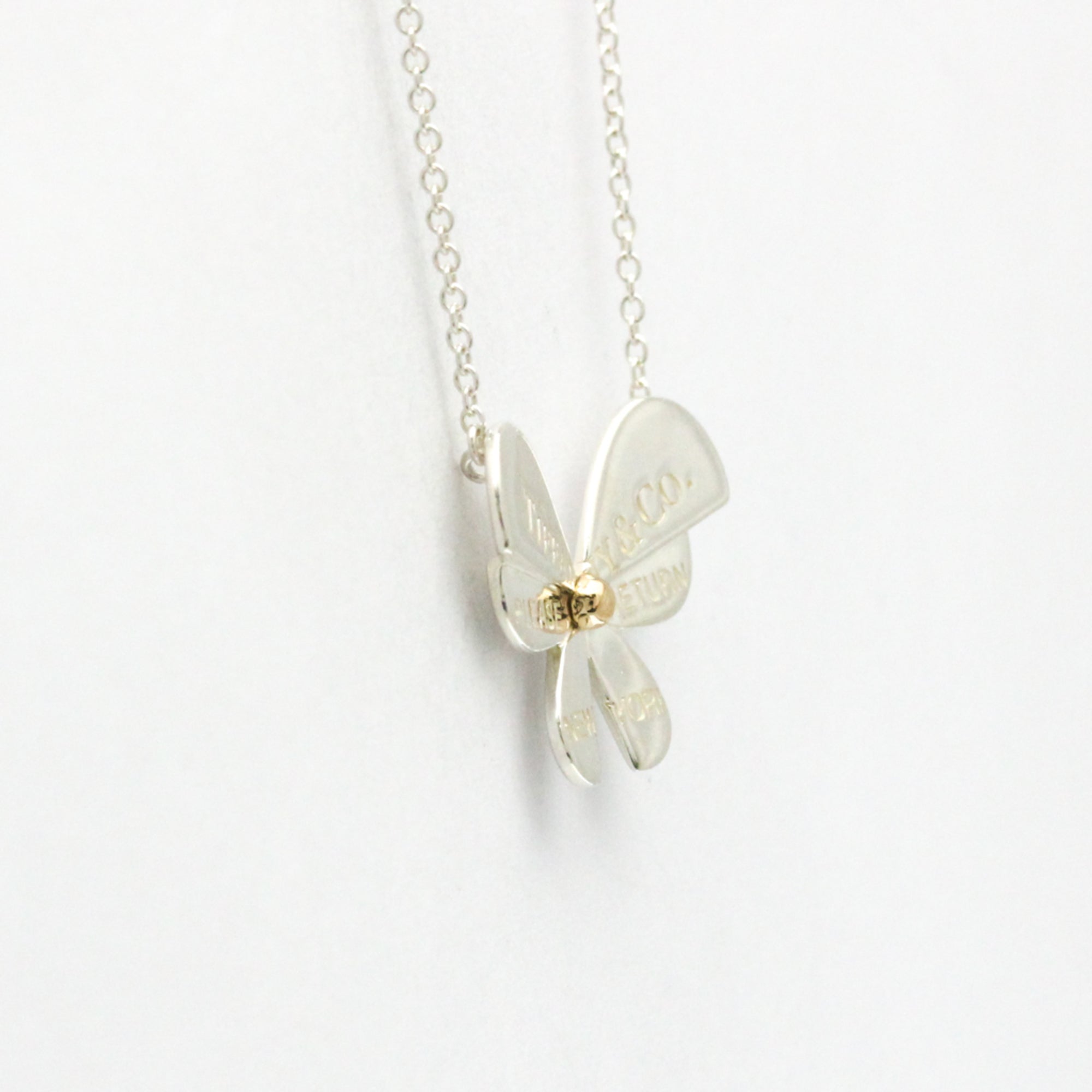 Butterfly Pendant Necklace Sterling Silver