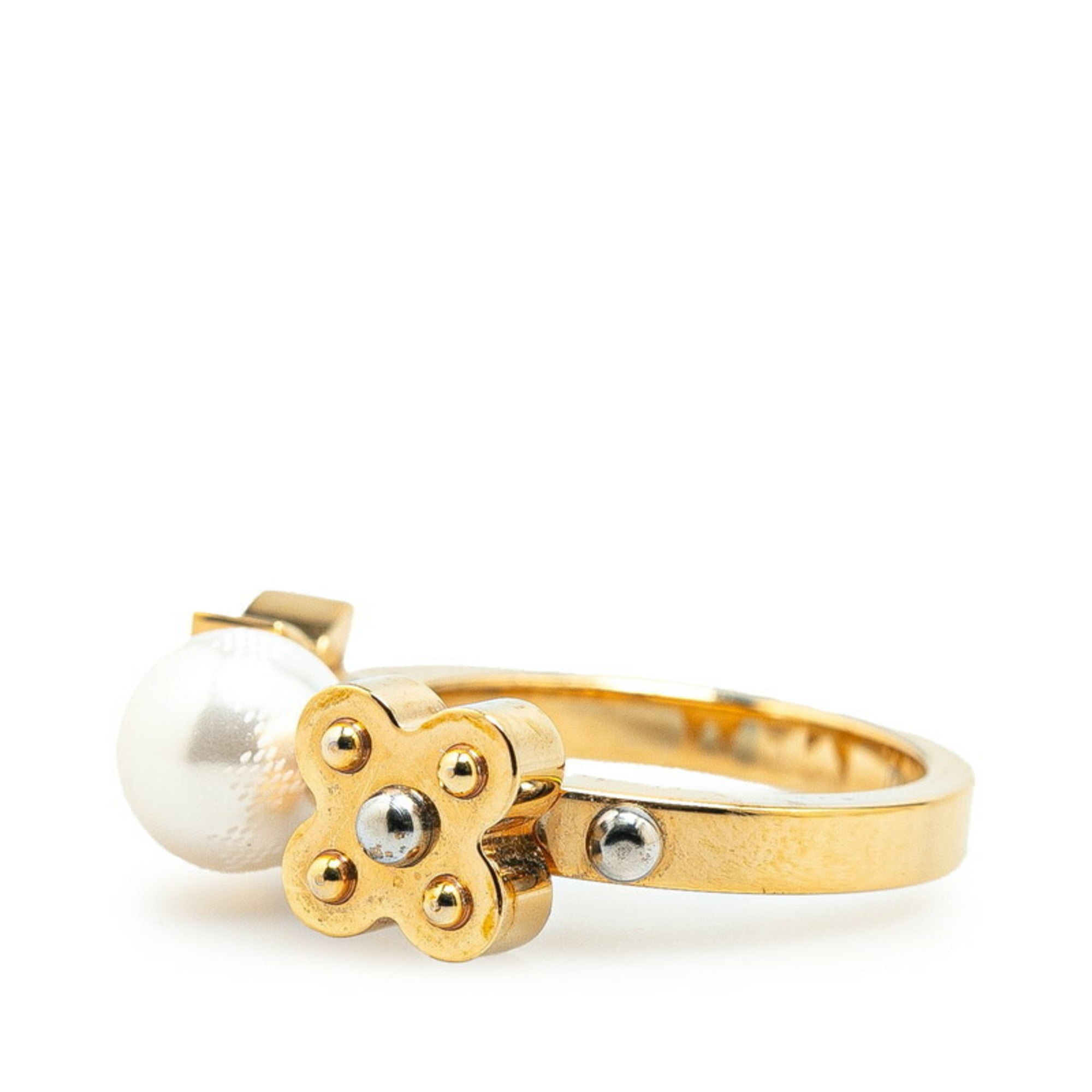 Ring Metal Gold with Pearl