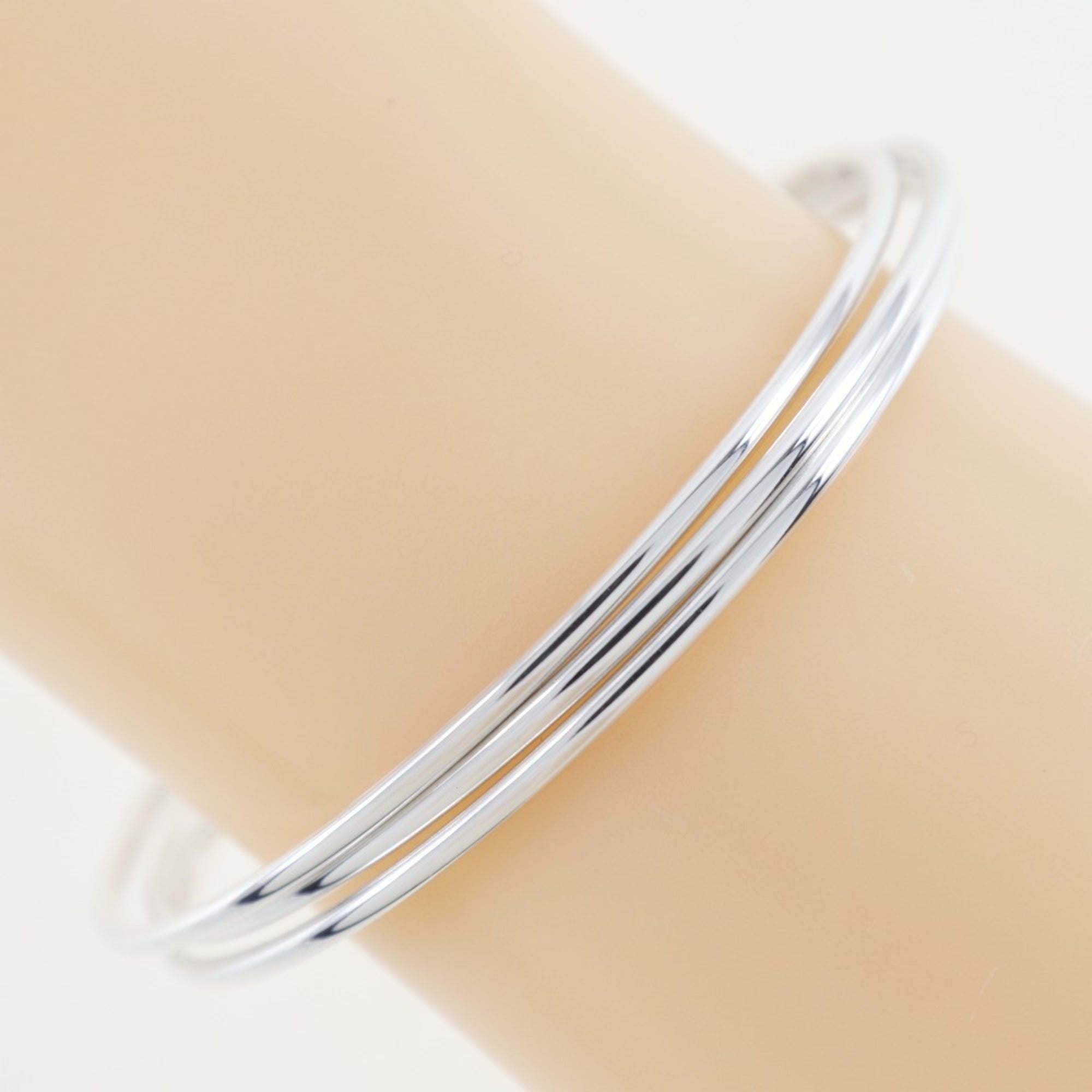 Double Heart Bracelet Sterling Silver