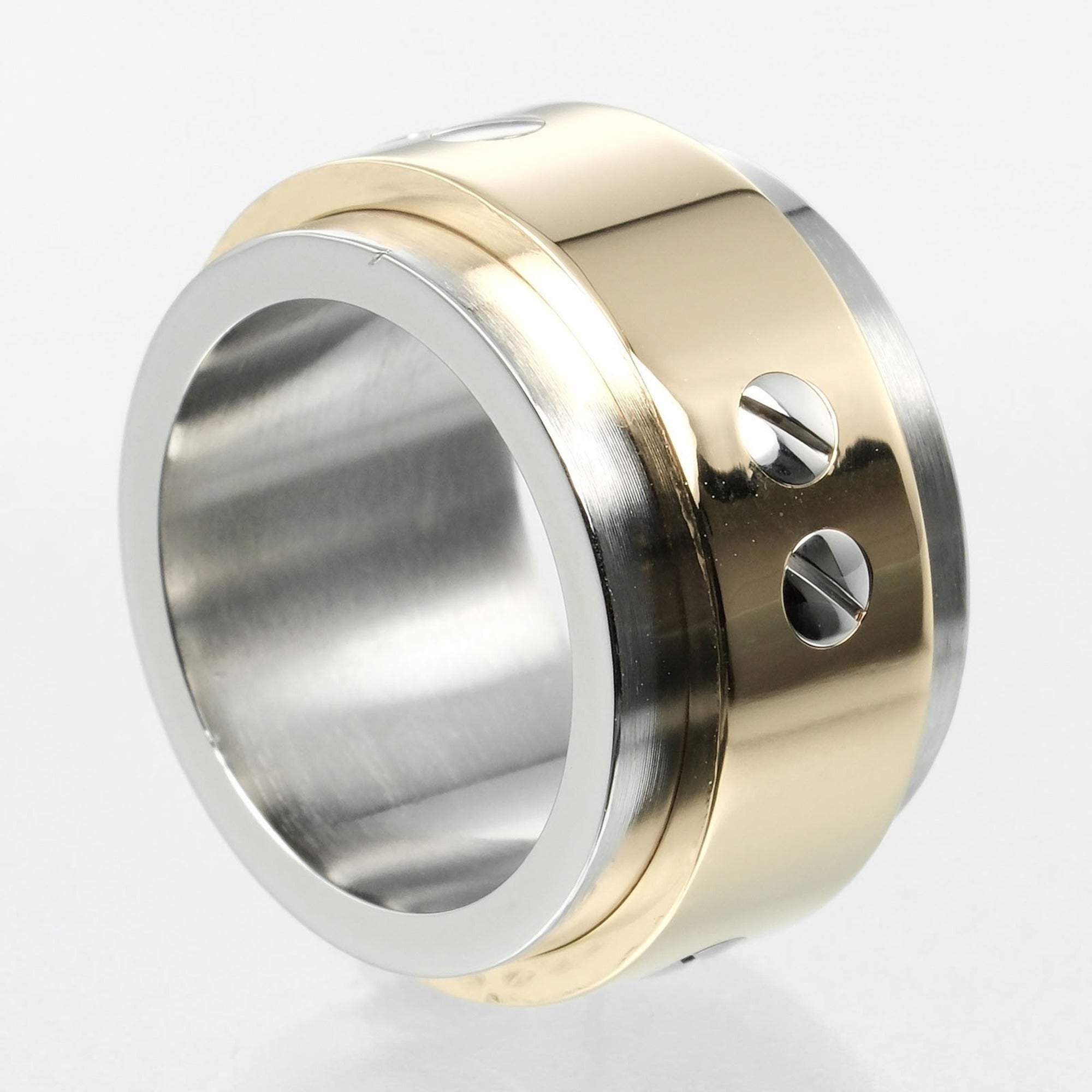 Santos 100 Ring Stainless Steel and 18K Yellow Gold