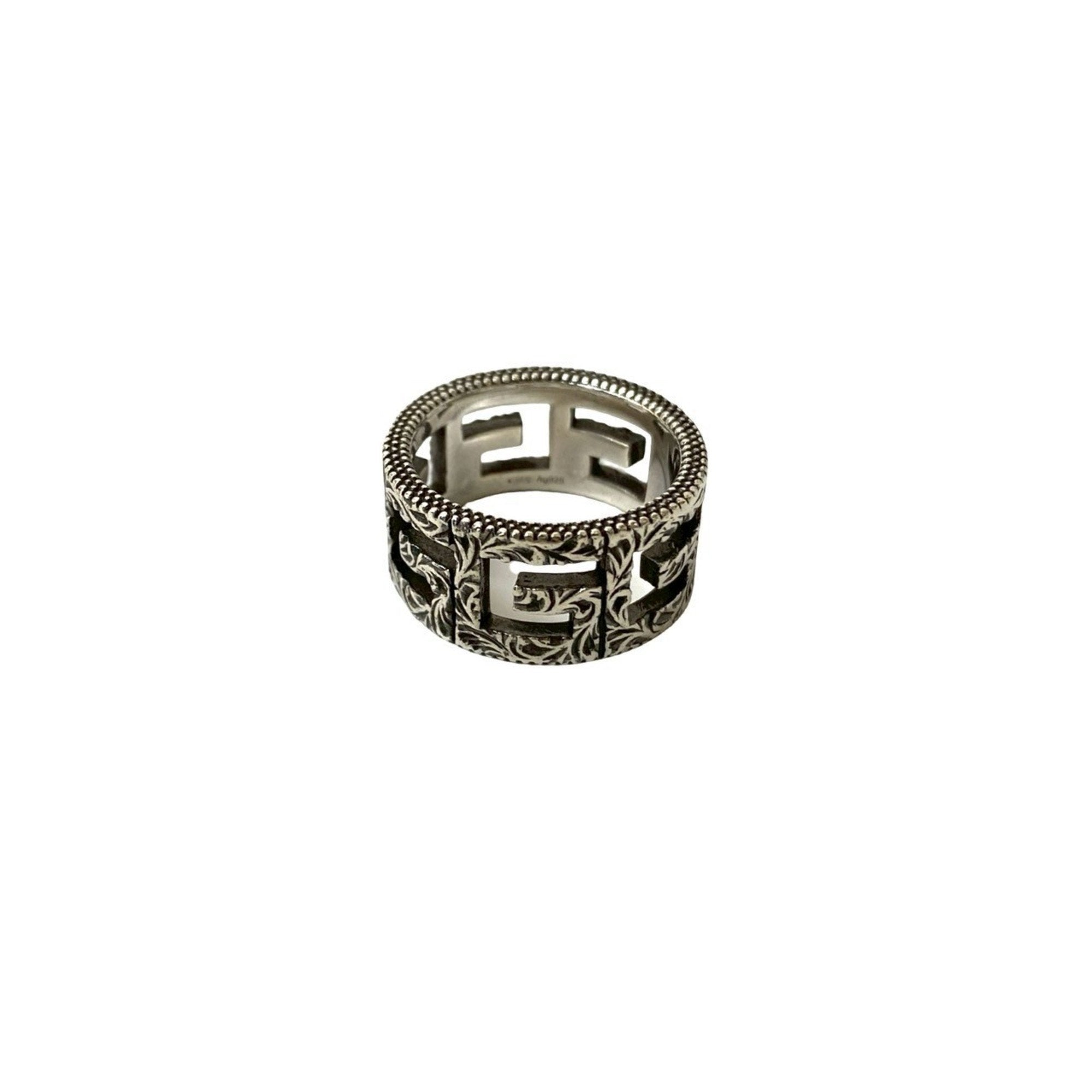 Square G Arabesque Ring Sterling Silver