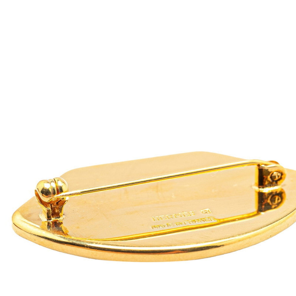 Enamel Cloisonné Brooch Black and Gold and Multi-Color