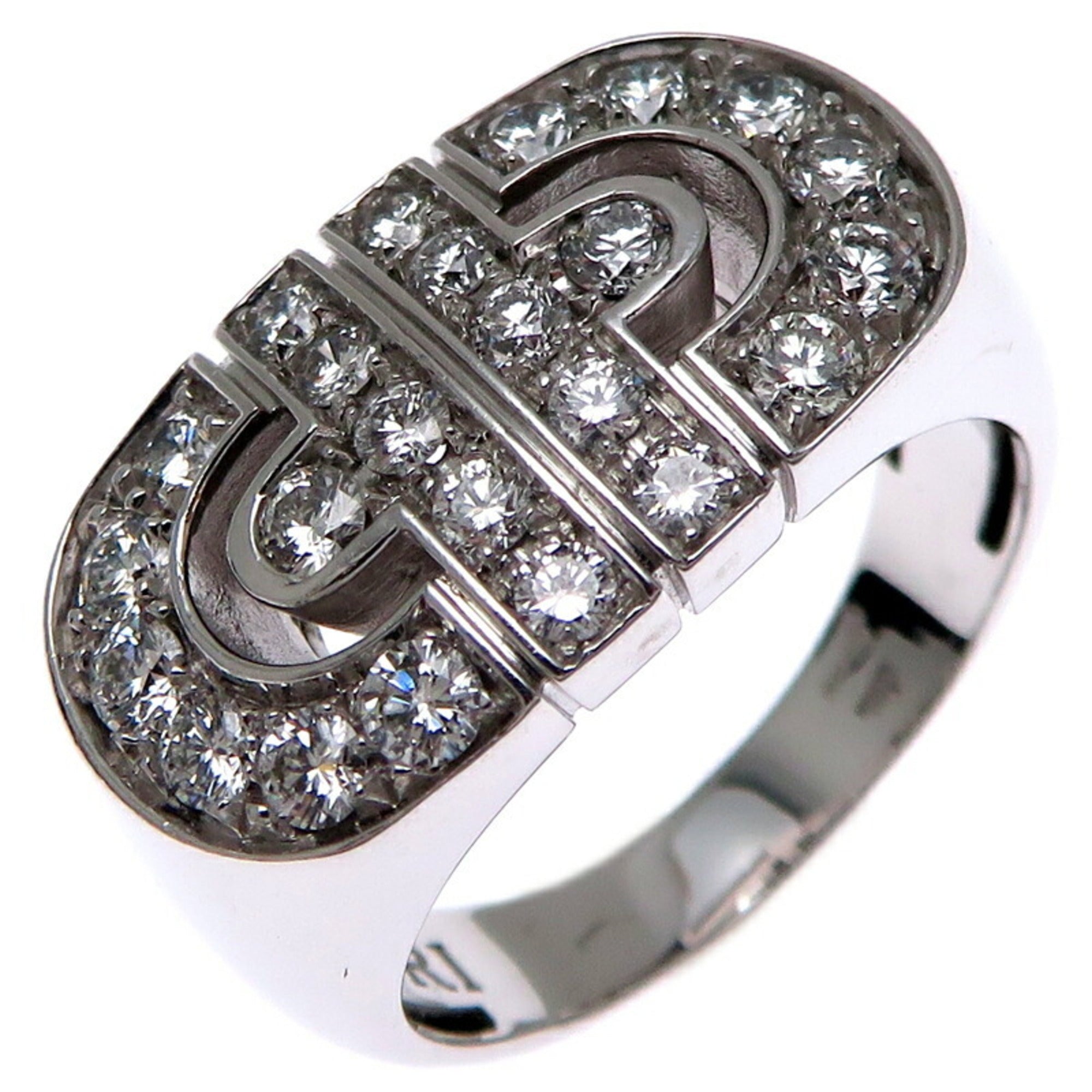 Parentesi Ring 18K White Gold with Diamond