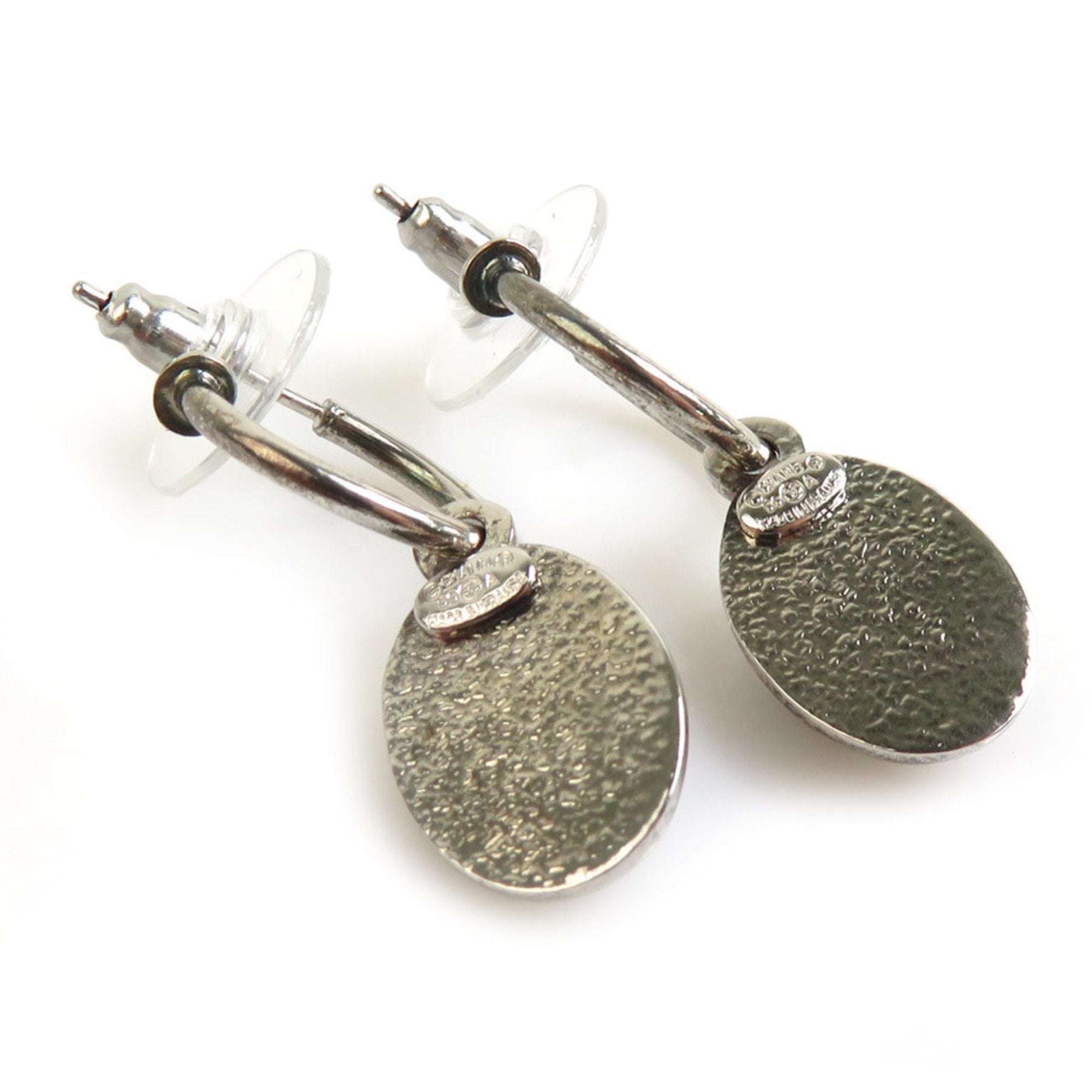 CC Logo Earrings Silver-Tone Metal Silver-Tone Metal