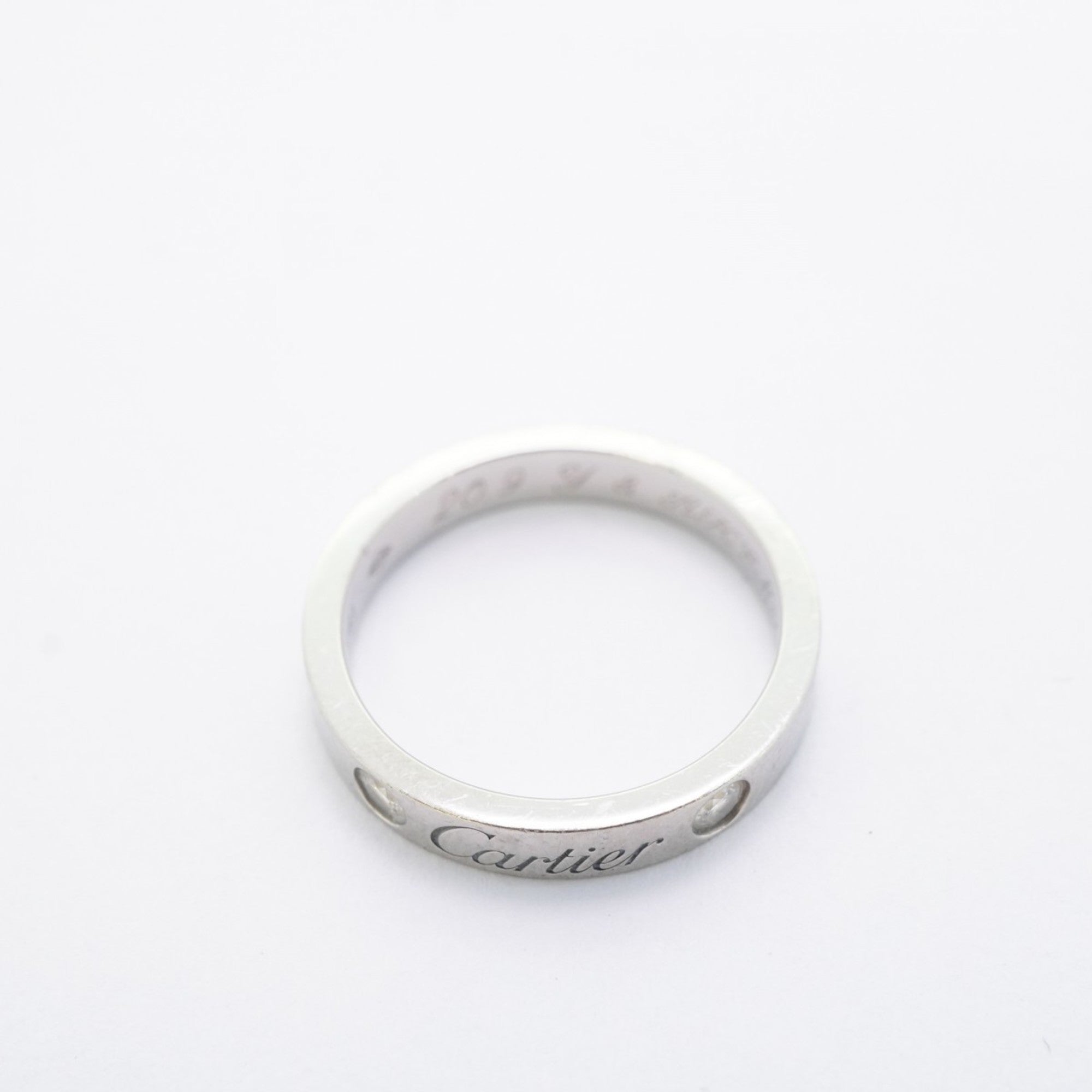 Engraved Ring Platinum with Diamond