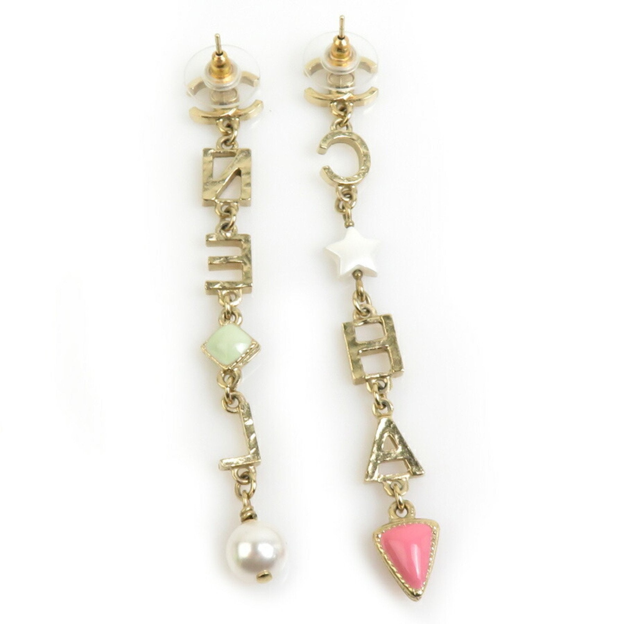 CC Logo Earrings Gold-Tone Metal Gold-Tone Metal