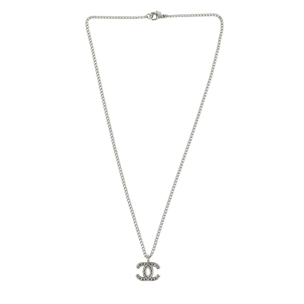 CC Logo Pendant Necklace Sterling Silver