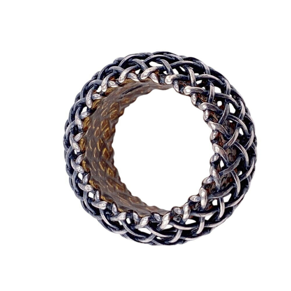 Intrecciato One Band Ring Sterling Silver