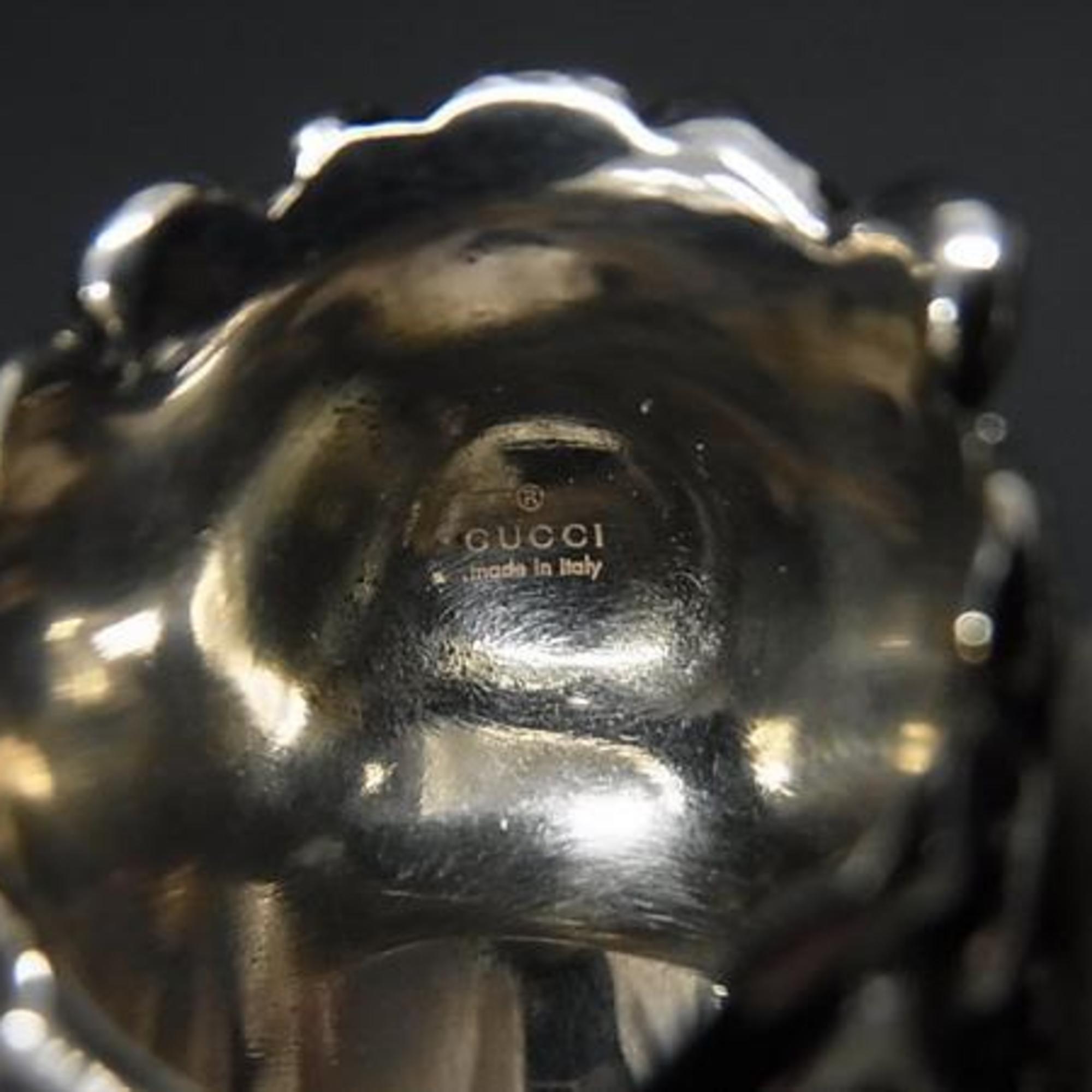 Lion Head Ring Metal With Rhinestone
