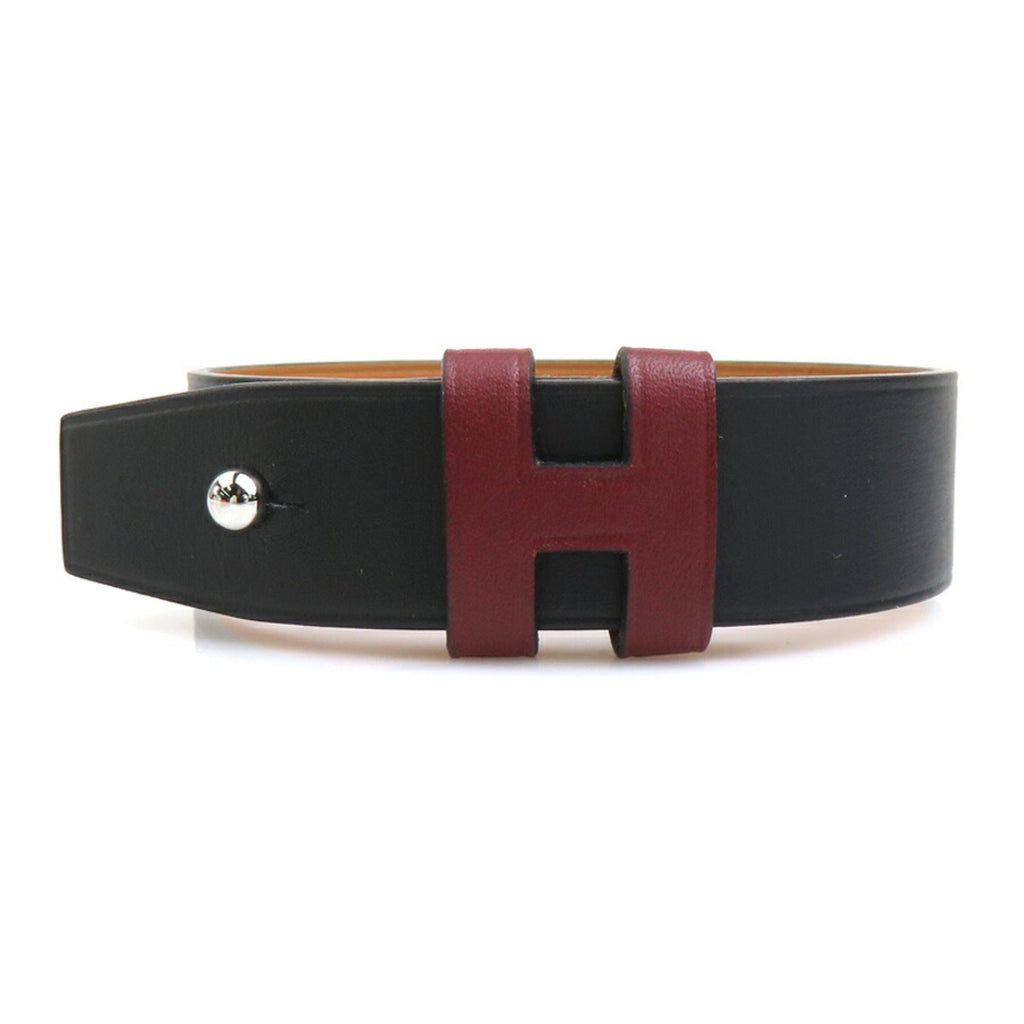 Bracelet Leather Black And Bordeaux