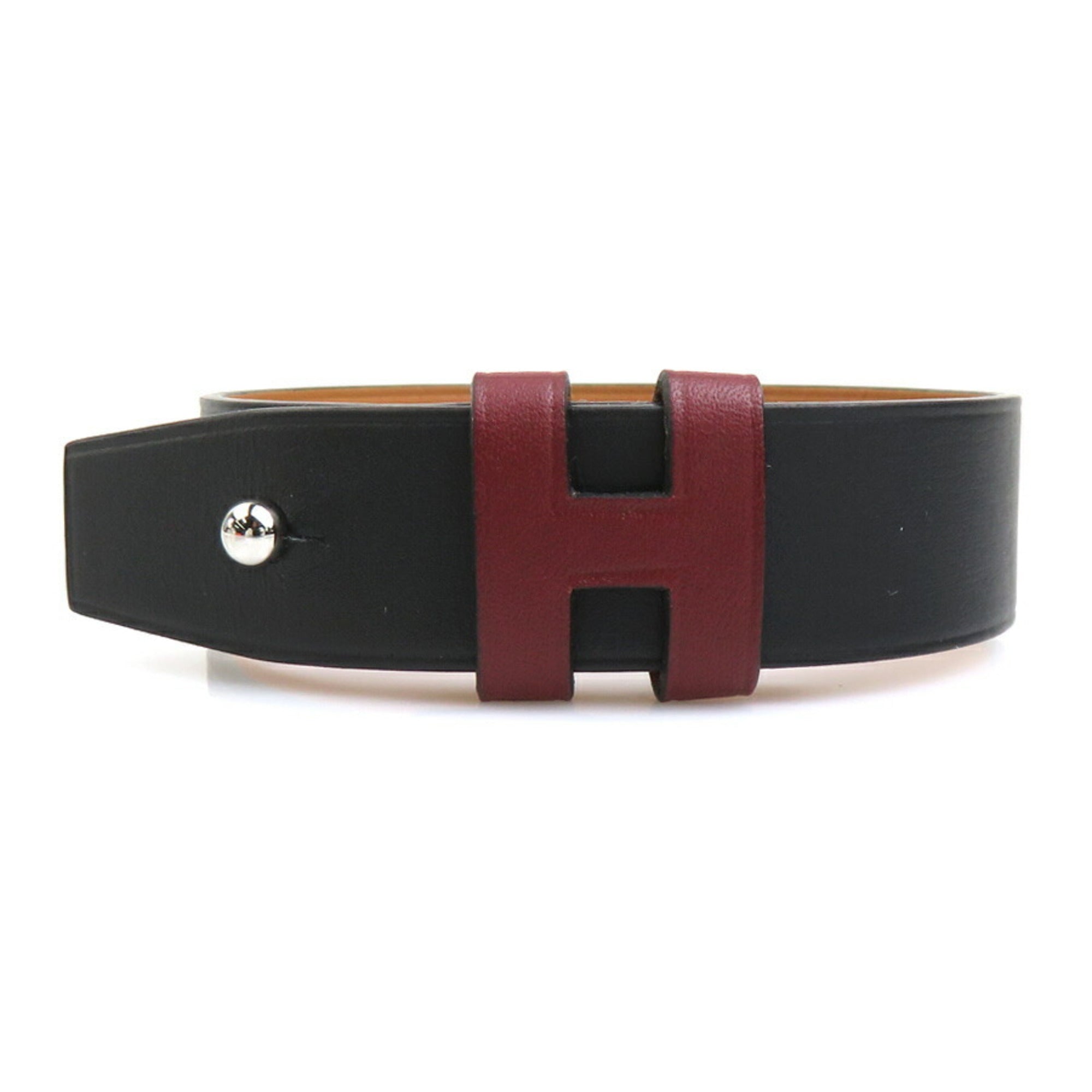 Bracelet Leather Black And Bordeaux