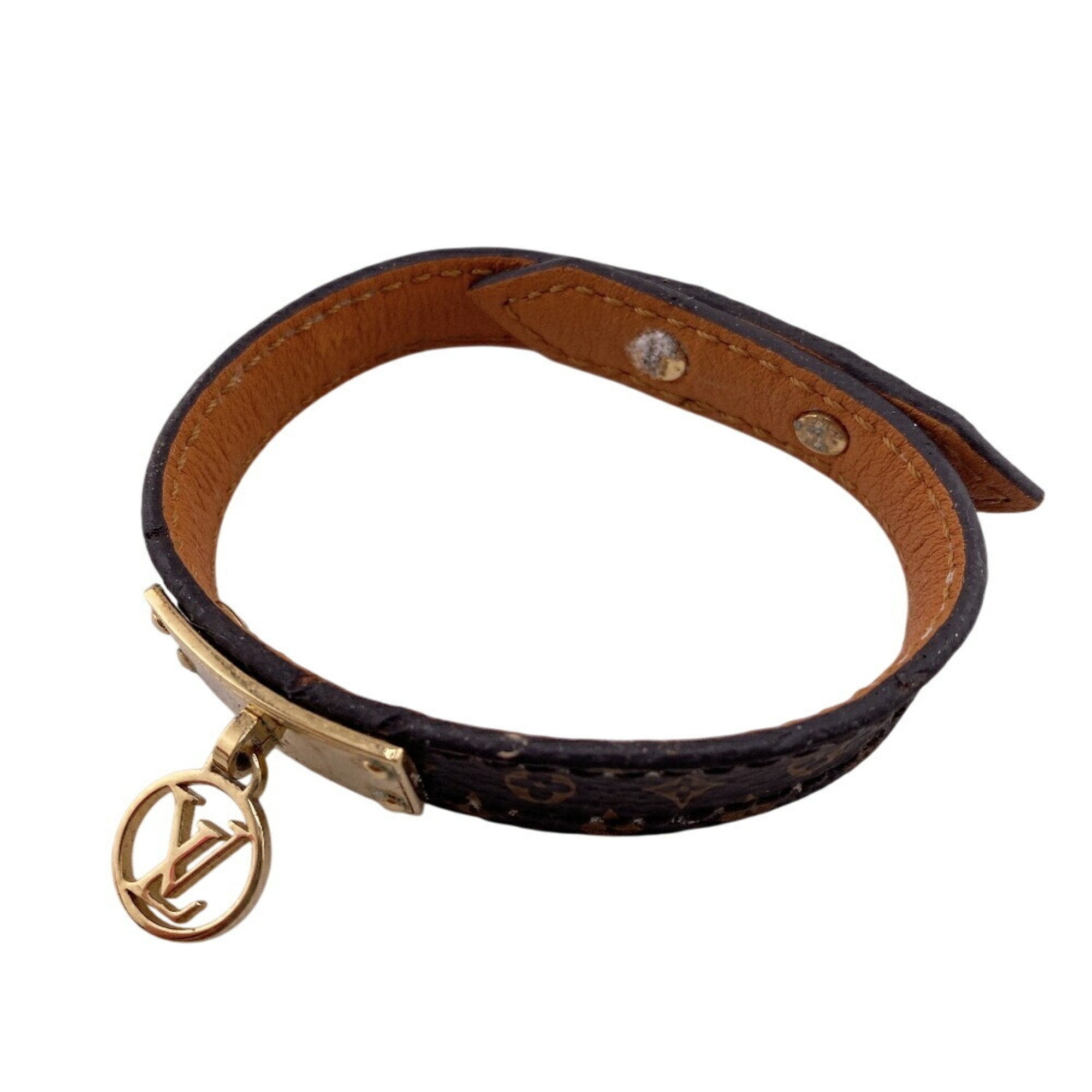 Bracelet Leather Monogram Brown