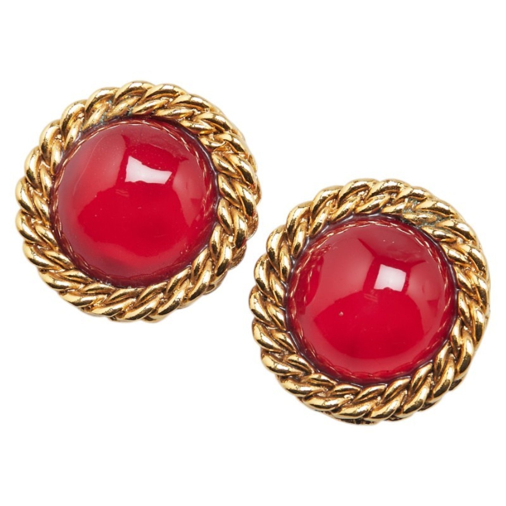 Vintage Earrings Gold-Tone Metal