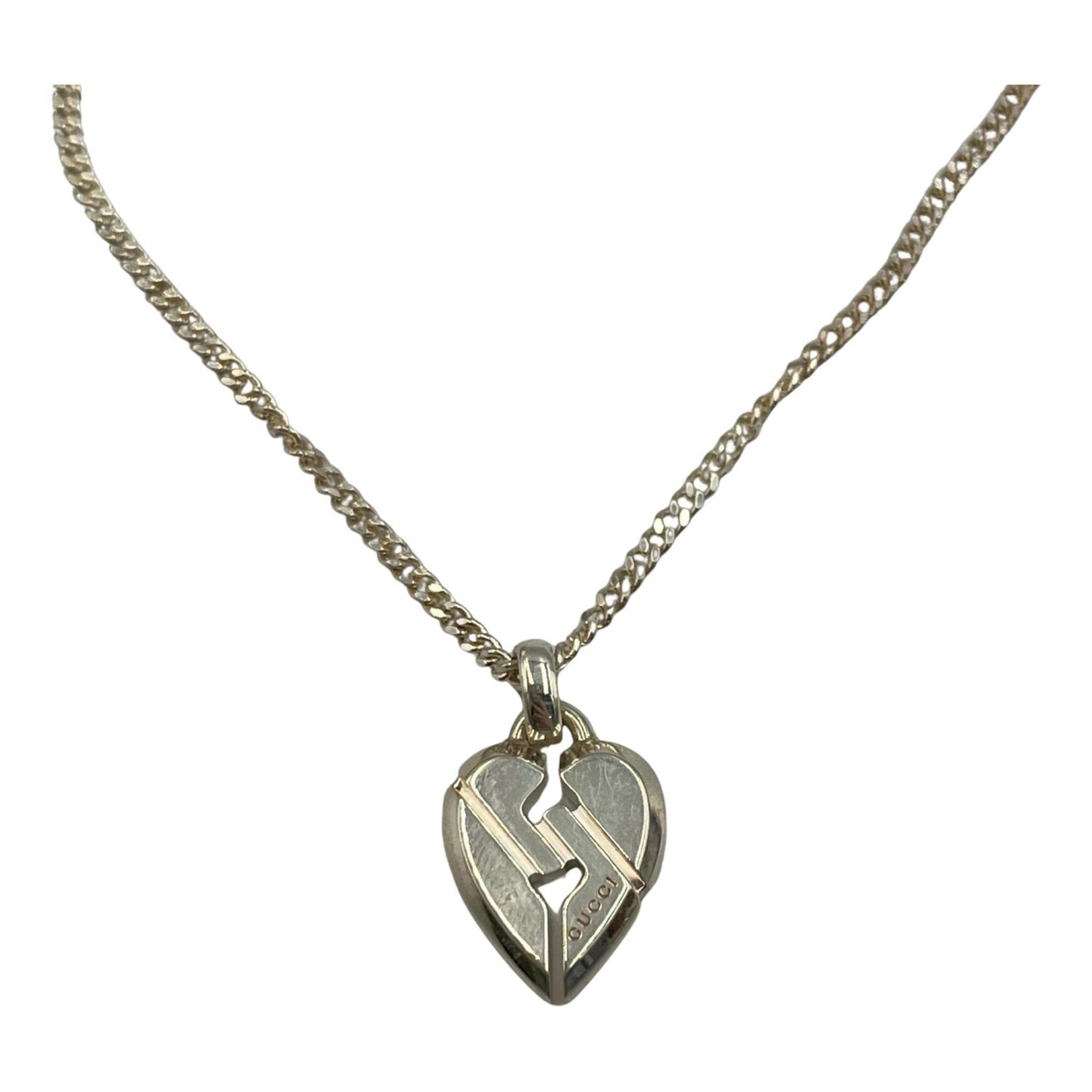 Knot Heart Pendant Necklace Sterling Silver