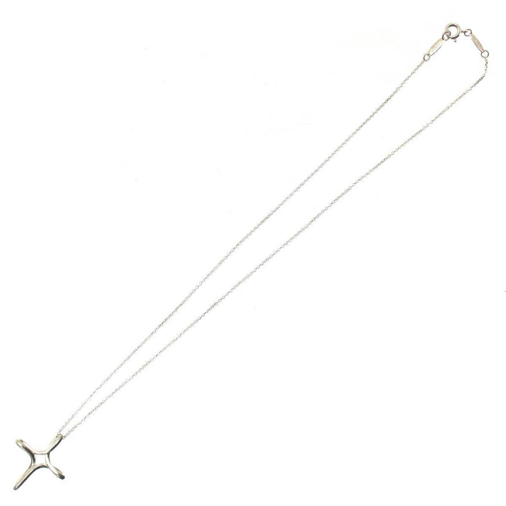 Open Cross Pendant Necklace Sterling Silver
