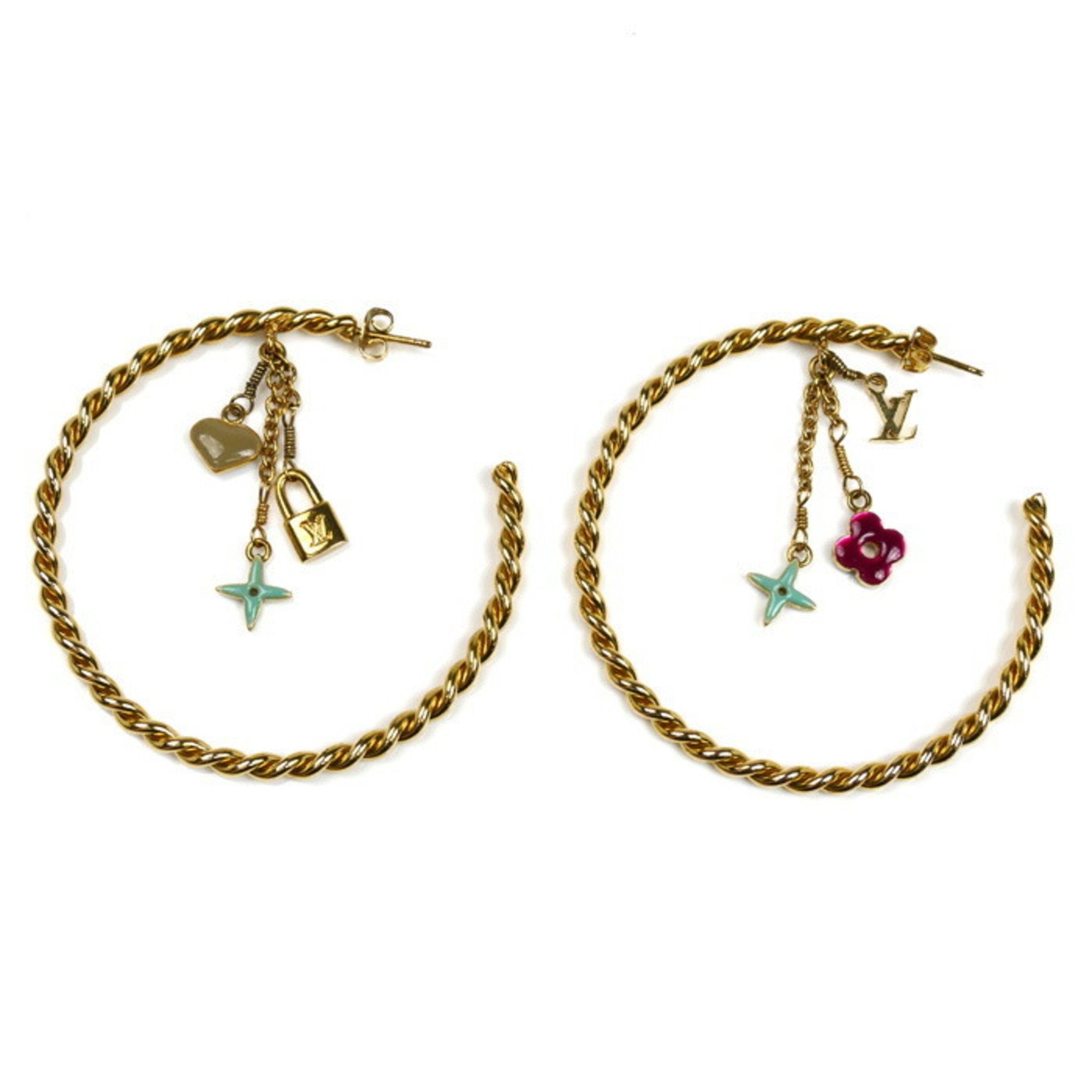 Earrings Gold-Tone Metal