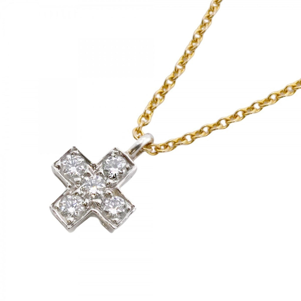 Pendant Necklace Platinum and 18K Yellow Gold and Diamond