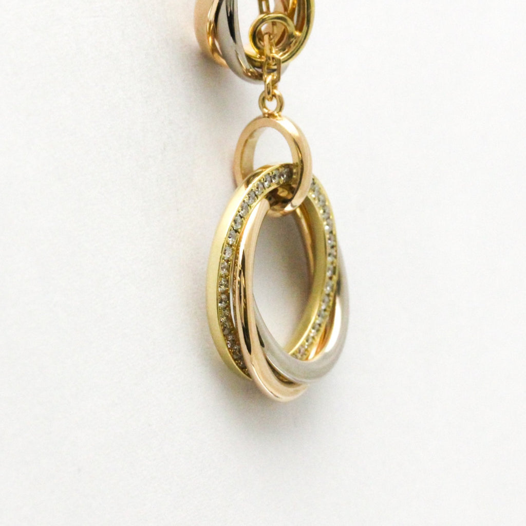 Trinity Pendant Necklace 18K Tricolor Gold