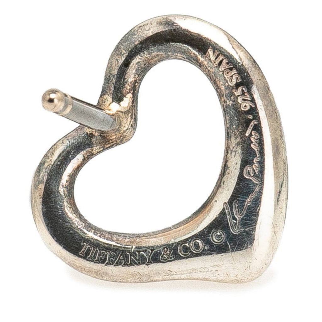 Open Heart Earrings Sterling Silver 10.5mm Sterling Silver