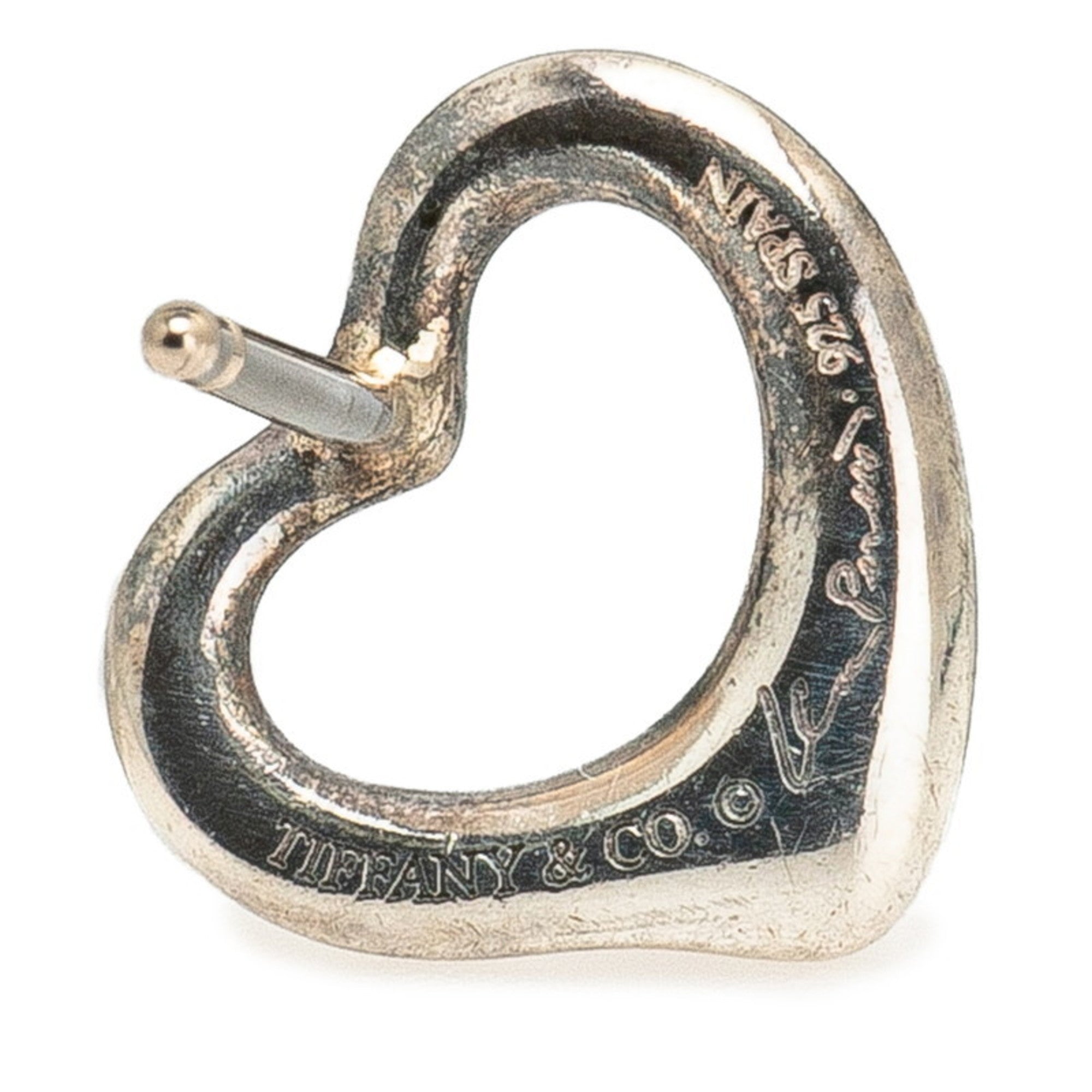 Open Heart Earrings Sterling Silver 10.5mm Sterling Silver