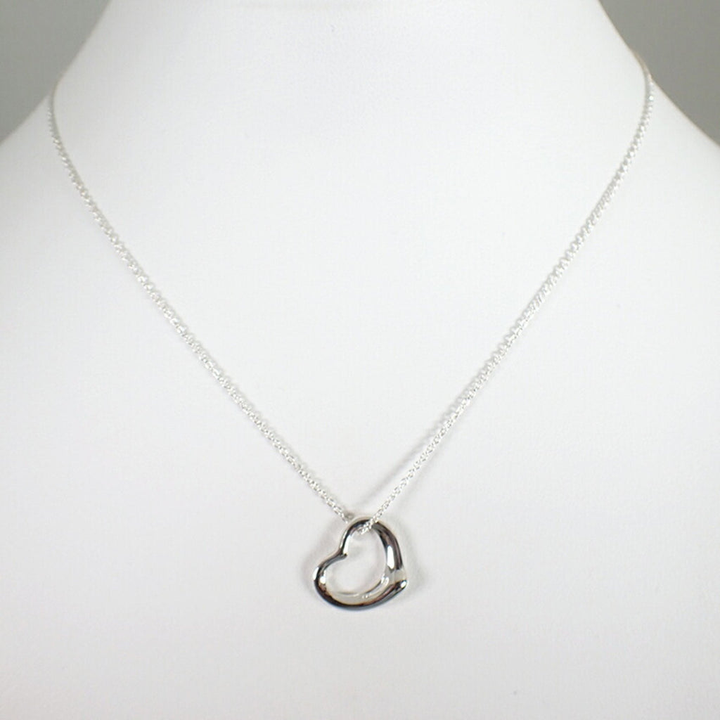 Heart Pendant Necklace Sterling Silver