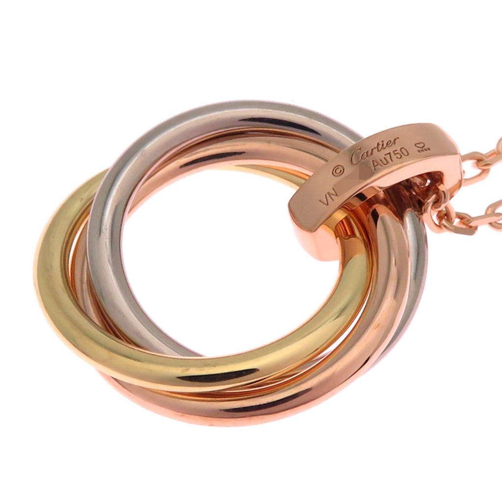 Trinity Pendant Necklace 18K Tricolor Gold