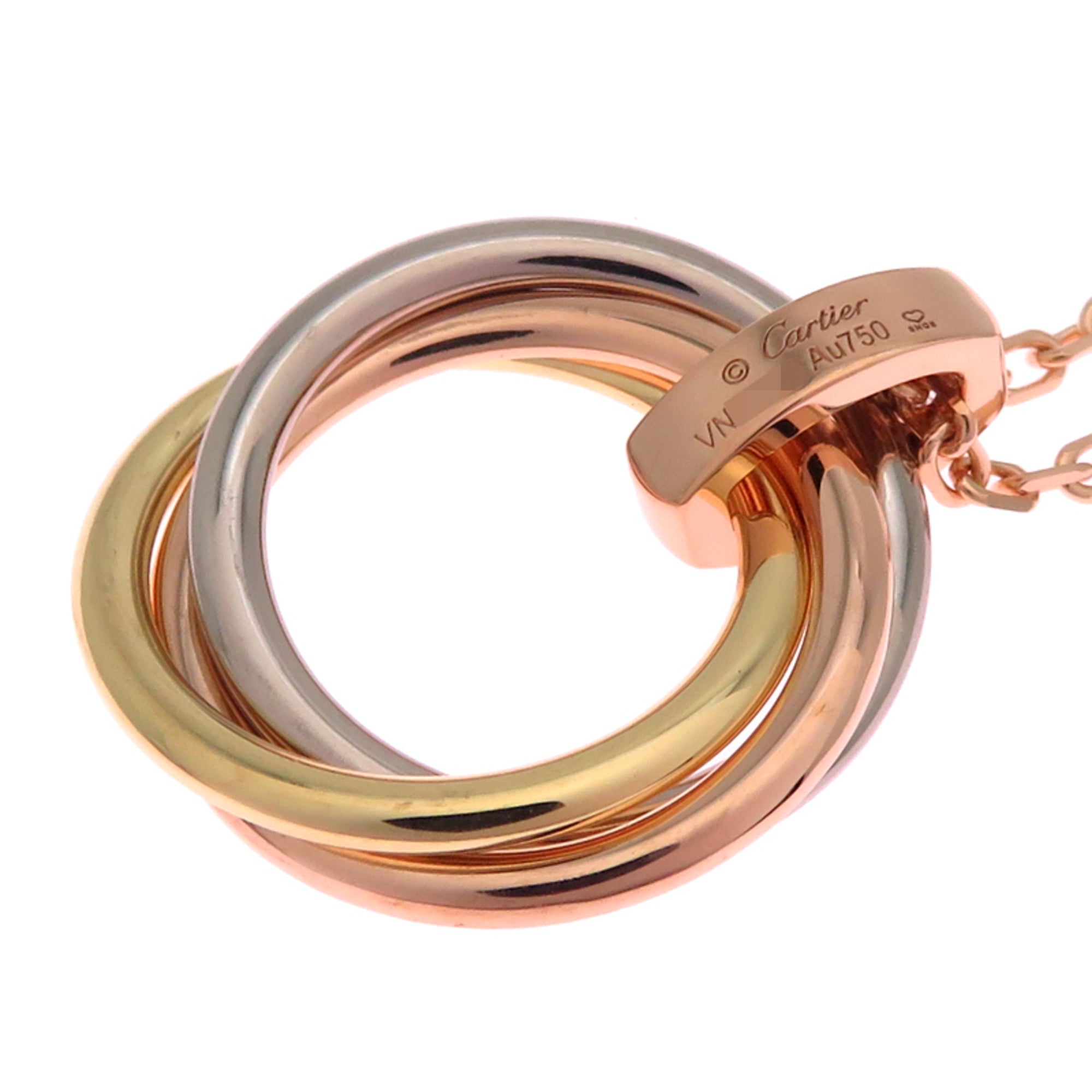 Trinity Pendant Necklace 18K Tricolor Gold