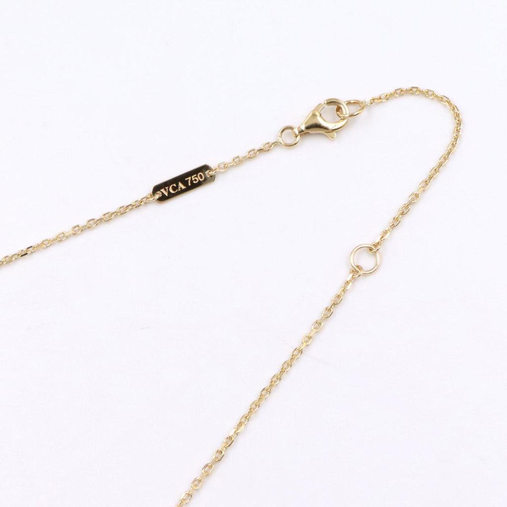 Vintage Alhambra Pendant Necklace 18K Yellow Gold and Onyx