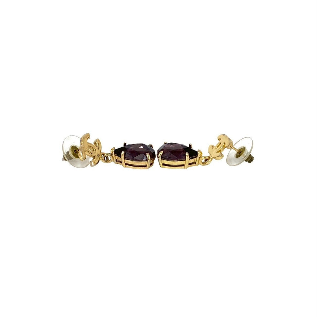 CC Logo Earrings Metal Gold-Tone Metal