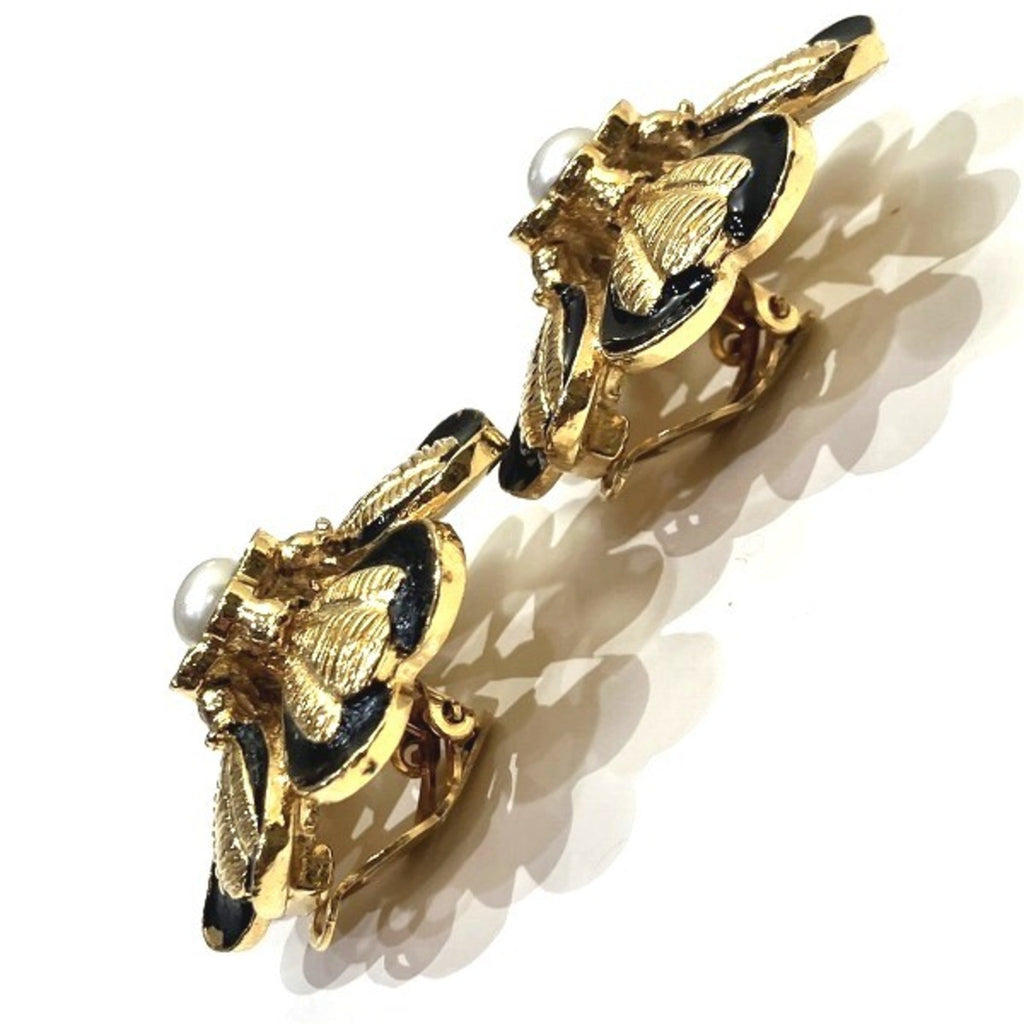 Earrings Pearl Gold-Tone Metal