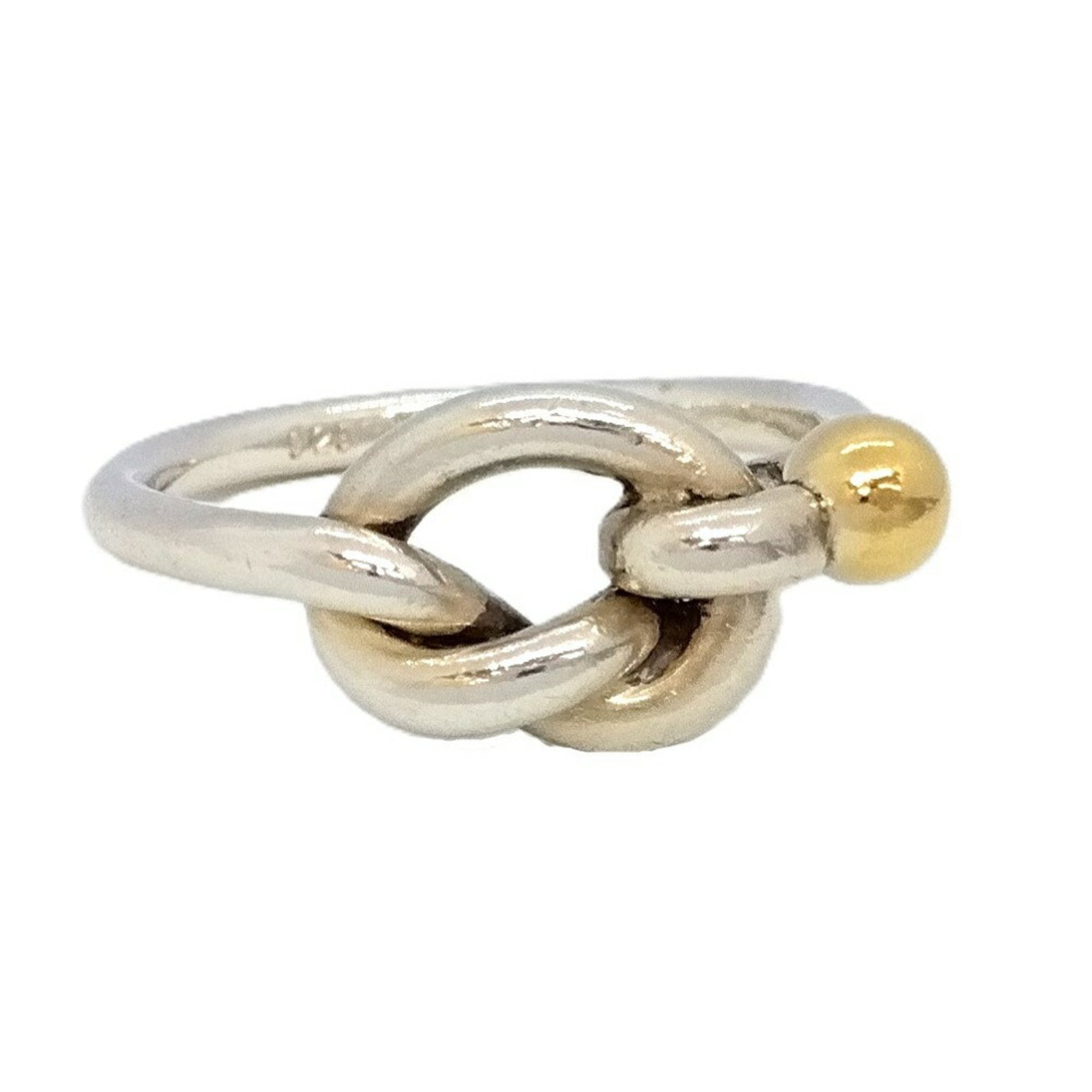 Love Knot Ring Sterling Silver and 18K Yellow Gold