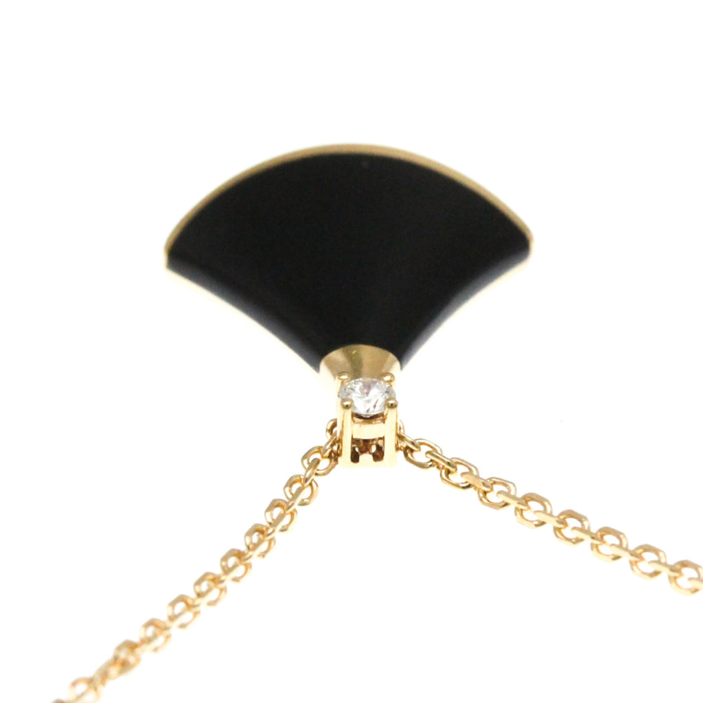 Diva Dream Pendant Necklace 18K Rose Gold with Diamond and Onyx