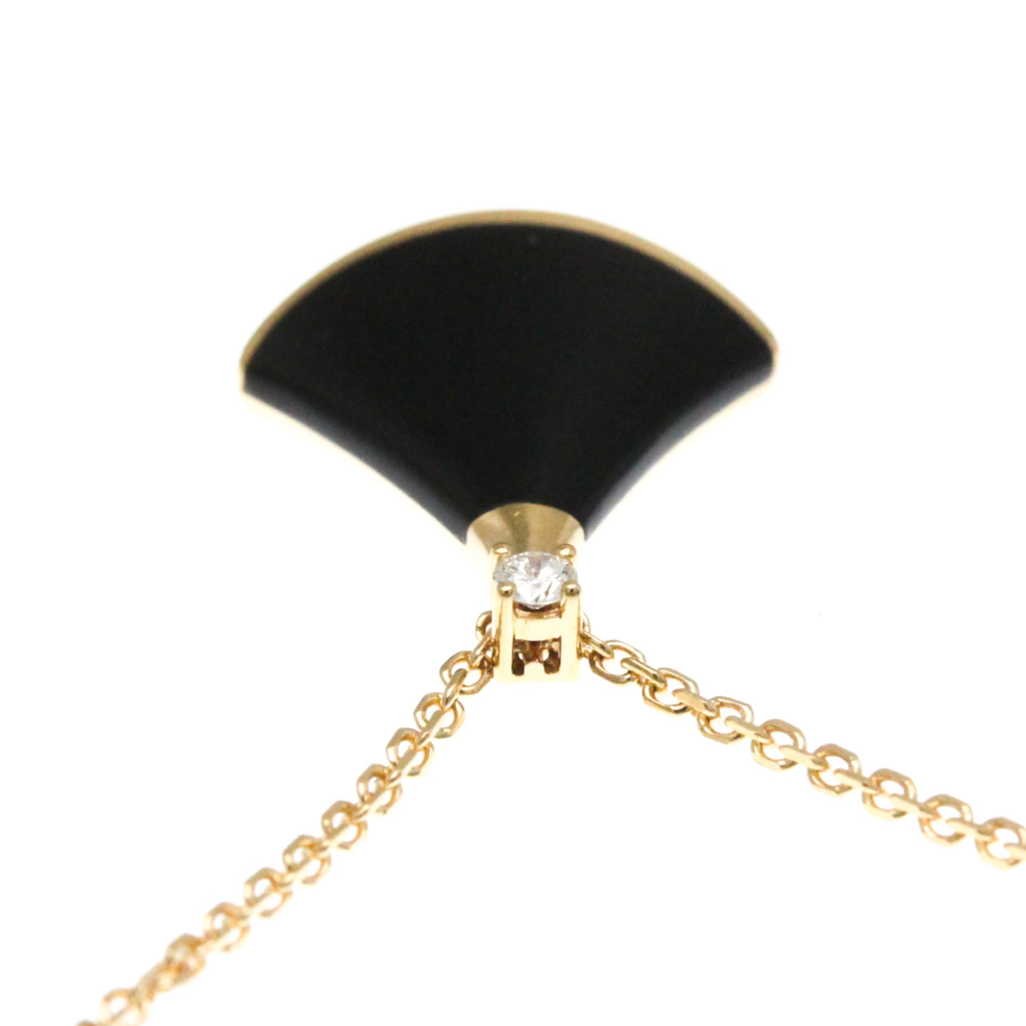 Diva Dream Pendant Necklace 18K Rose Gold with Diamond and Onyx