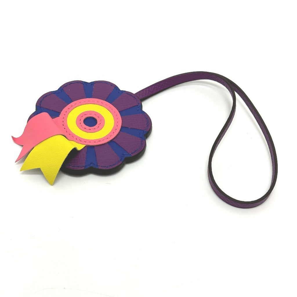Charm Agneau Milo and Epsom Leather Purple Handbag Charm