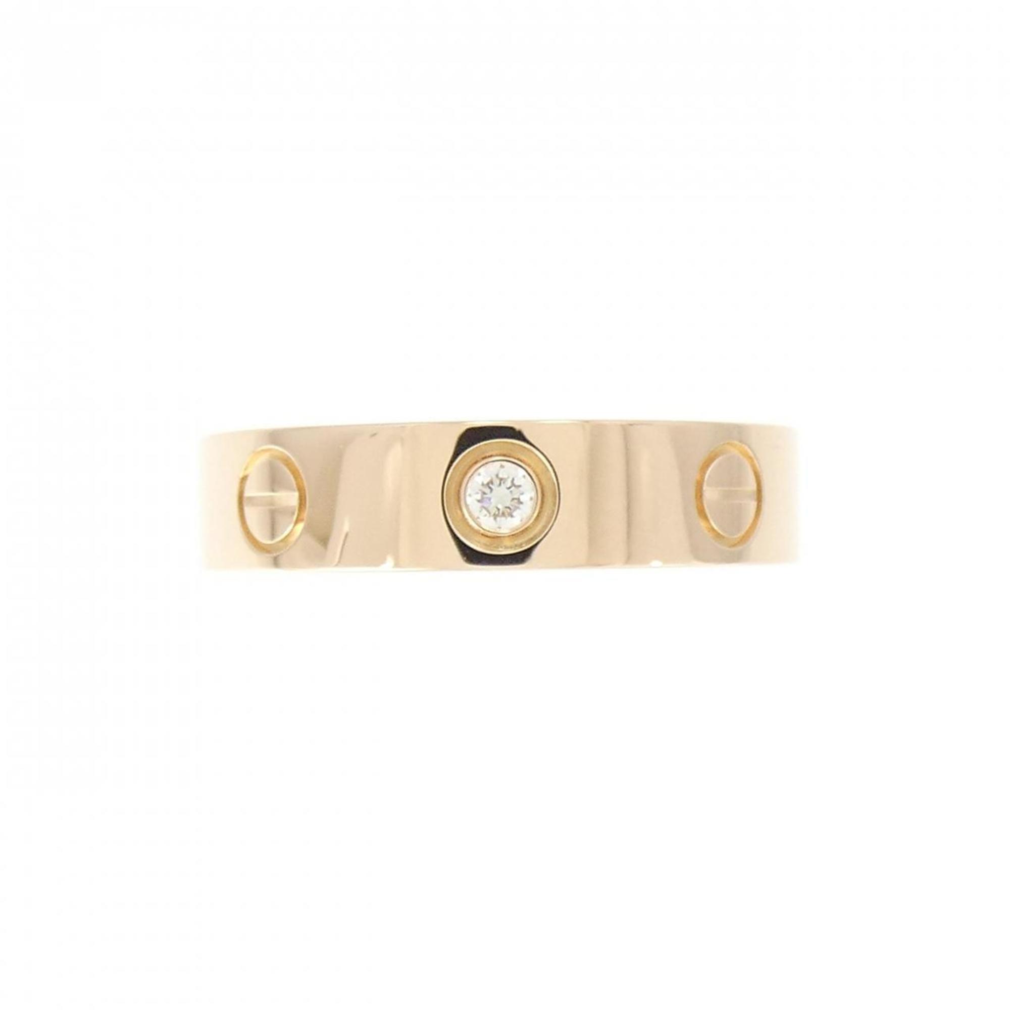 Love Ring Pink Mini with Diamond