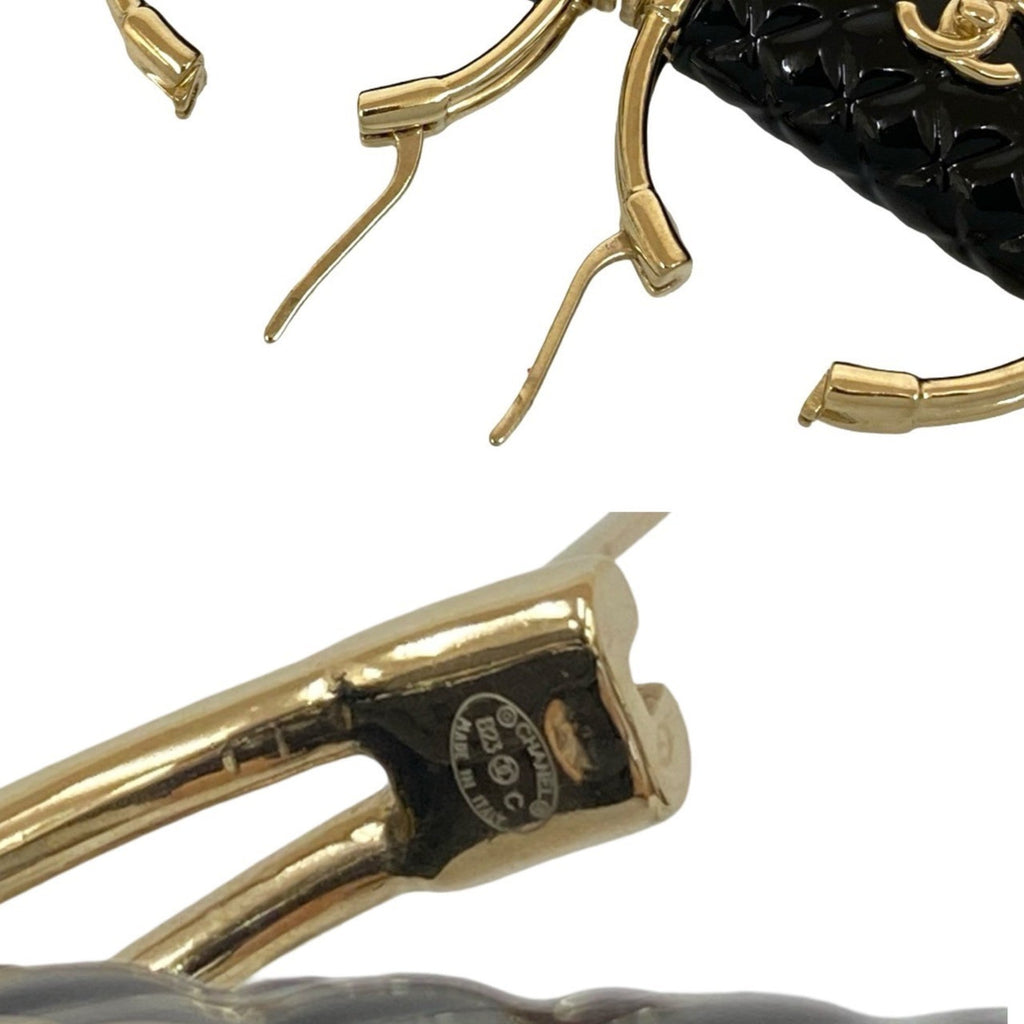 CC Logo Hoop Earrings Metal Gold-Tone Metal
