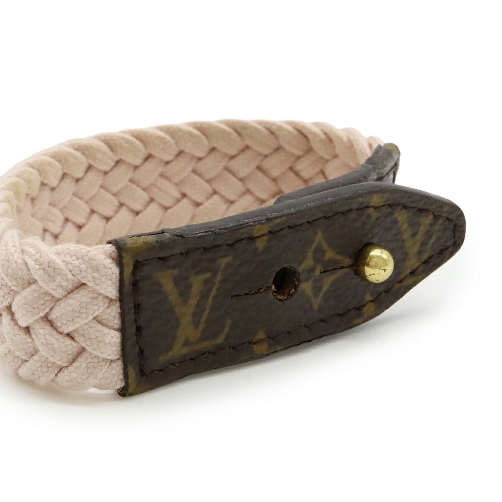Tresse Bracelet Cotton and Monogram Pink