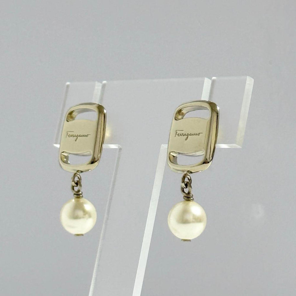 Pearl Earrings Metal