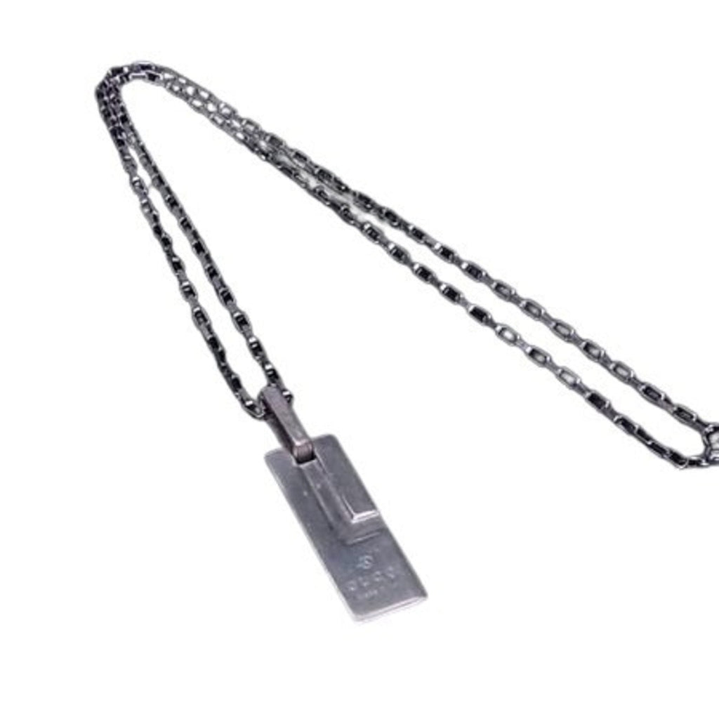 G-Plate Pendant Necklace Sterling Silver