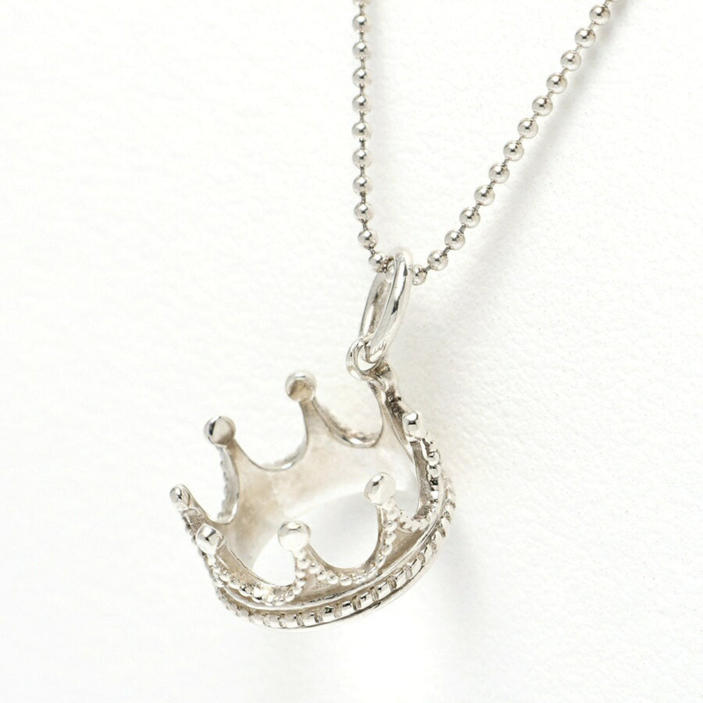 Crown Pendant Necklace Sterling Silver