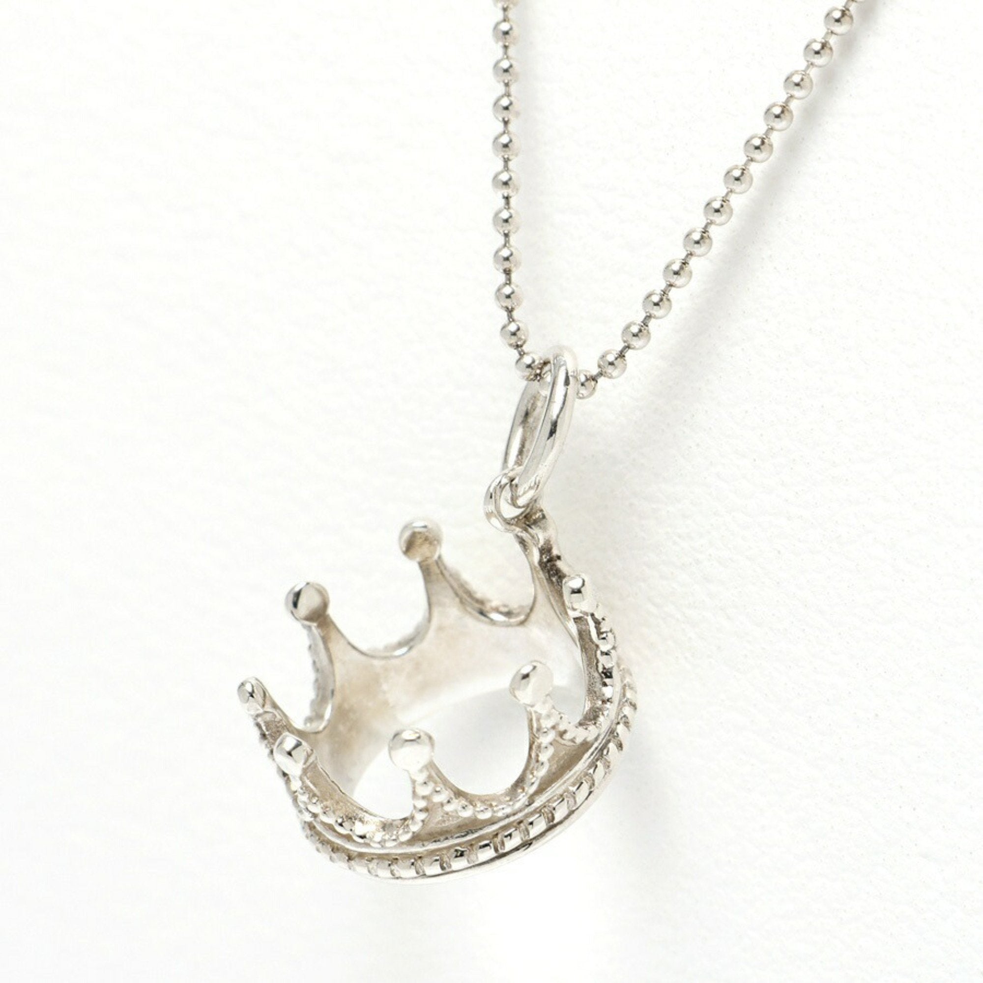Crown Pendant Necklace Sterling Silver