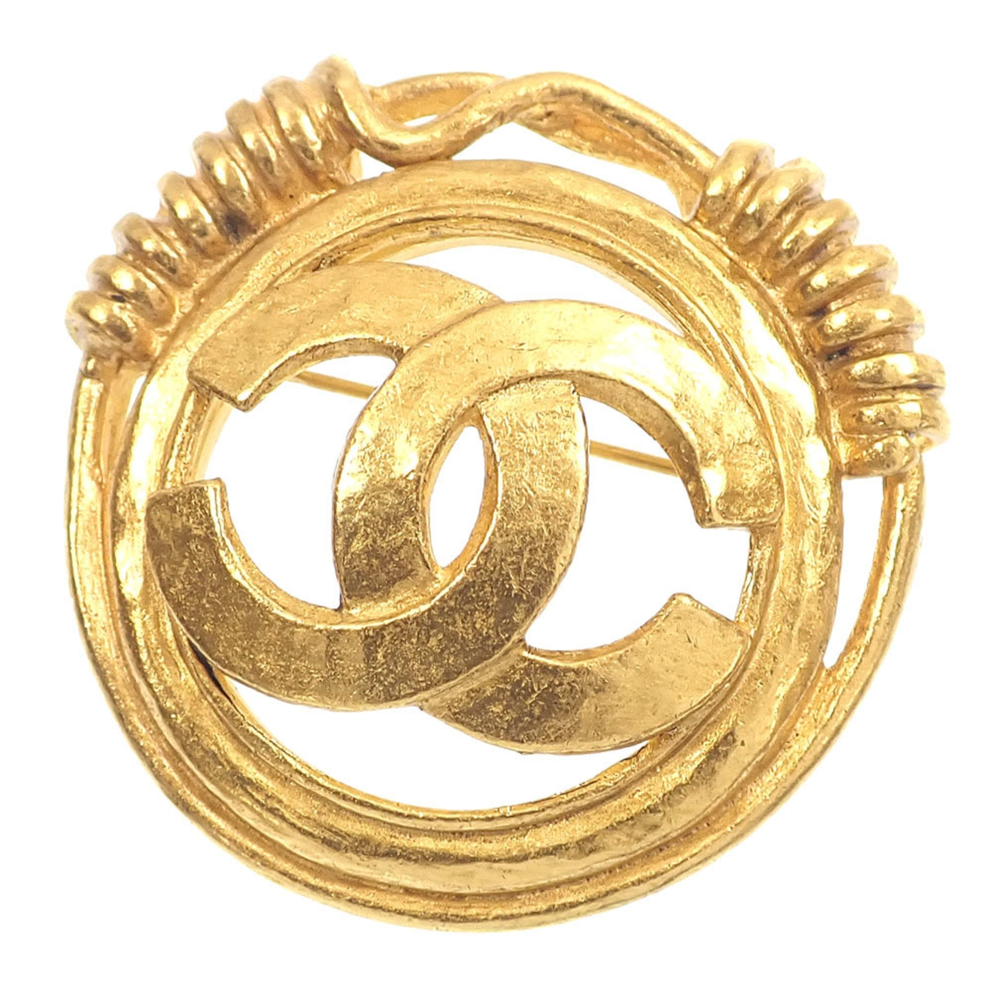 CC Logo Brooch Metal