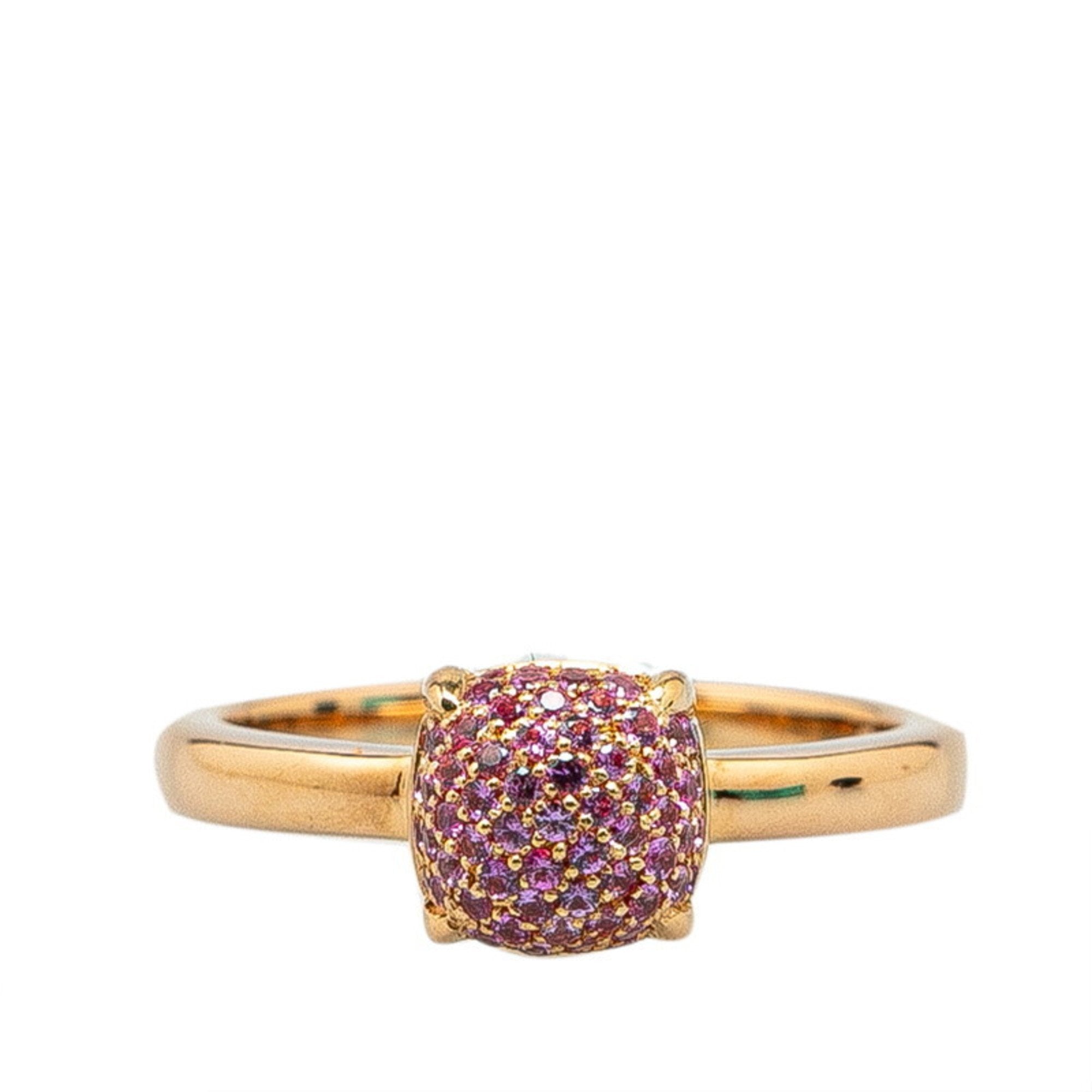 Band Ring 18K Rose Gold with Sapphire