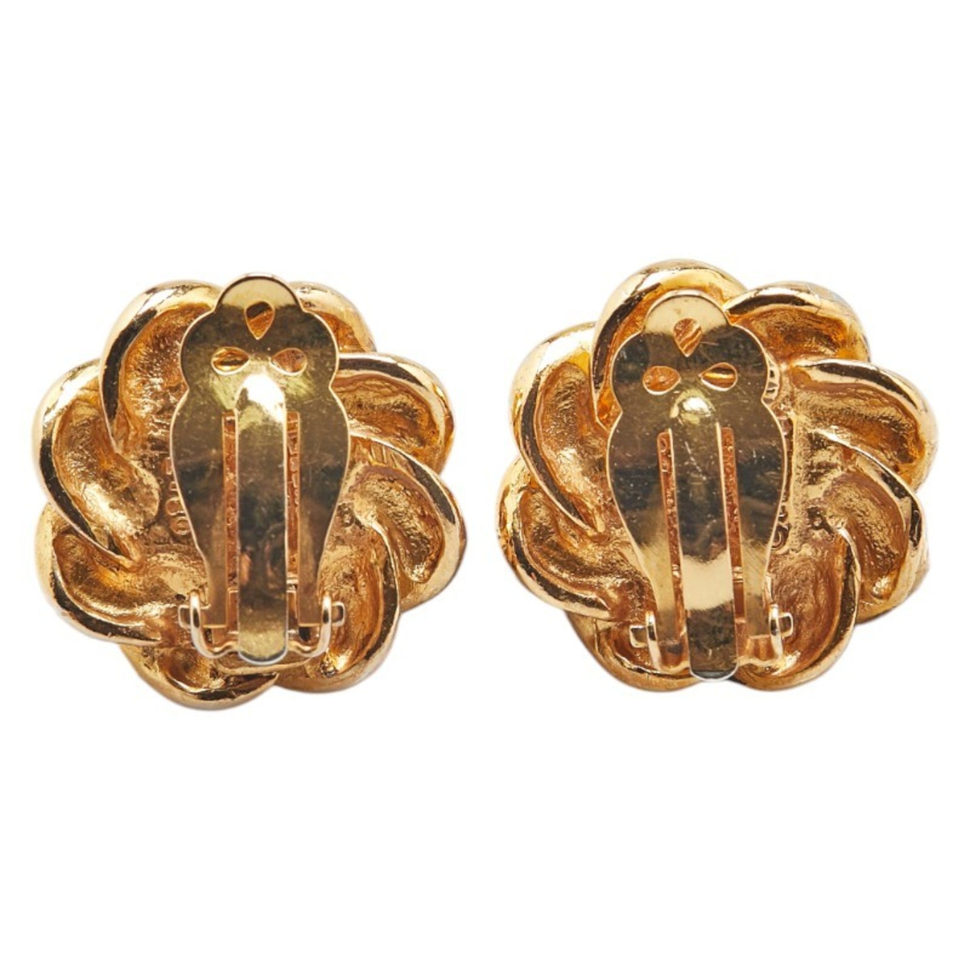 Clip-On Earrings Pearl Clip-On Gold-Tone Metal